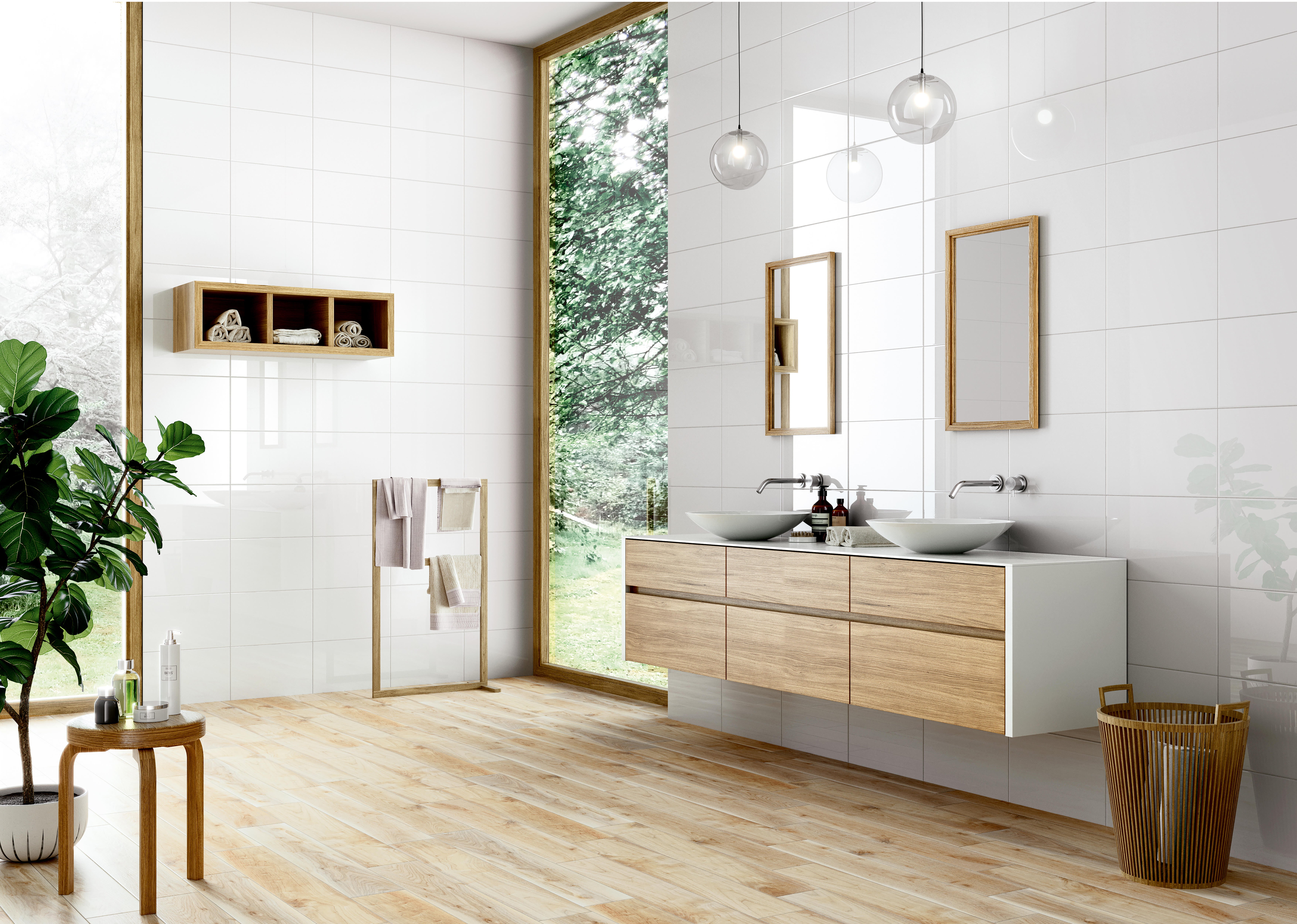 AZULEJO PASTA ROJA 25X40CM BLANCO BRILLO - 4