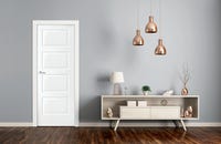 PUERTA ABATIBLE EN BLOCK LACADA BLANCA 70,5CM CIEGA IZQUIERDA - 2