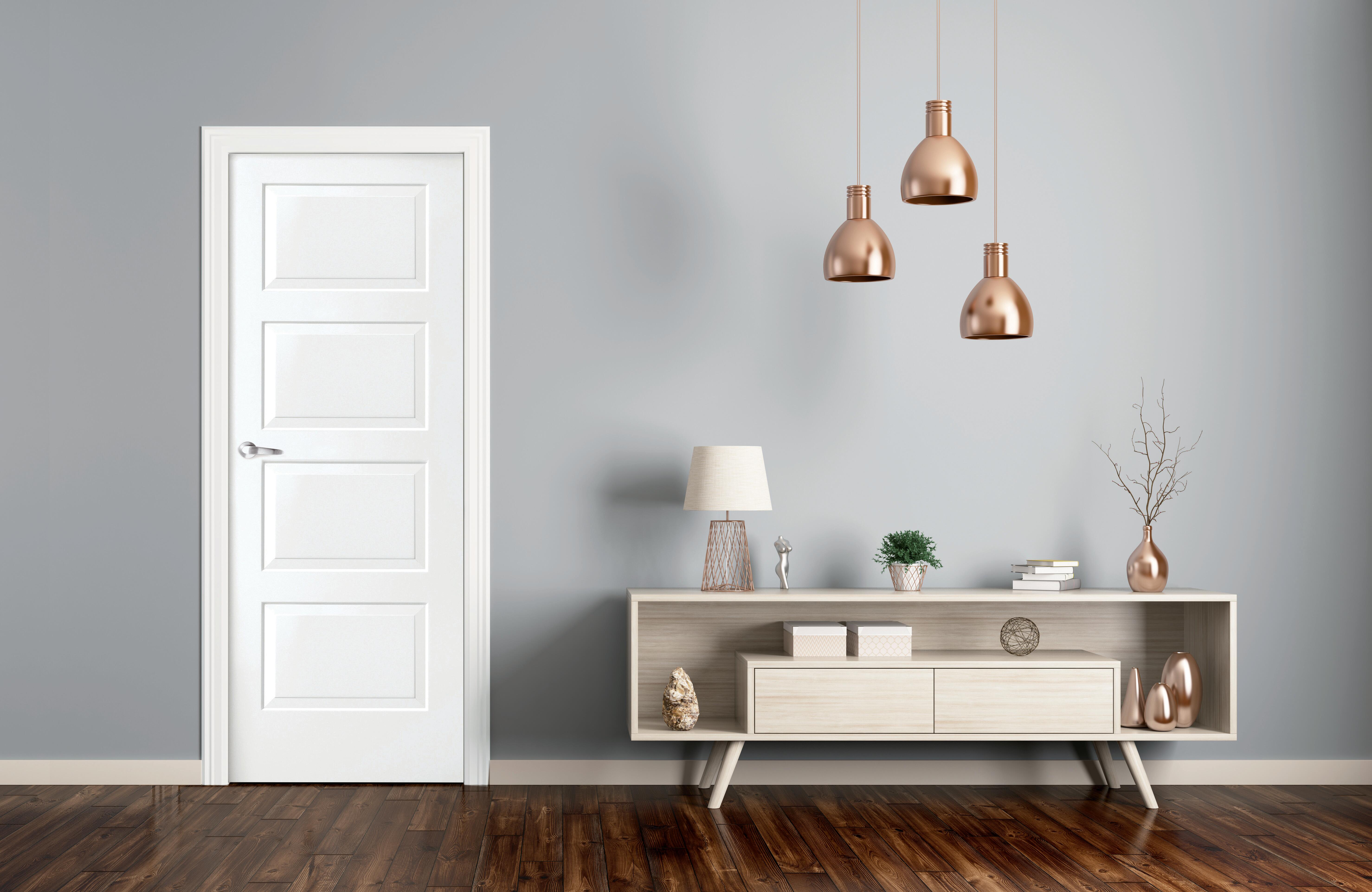 PUERTA ABATIBLE EN BLOCK LACADA BLANCA 72,5CM CIEGA DERECHA - 2