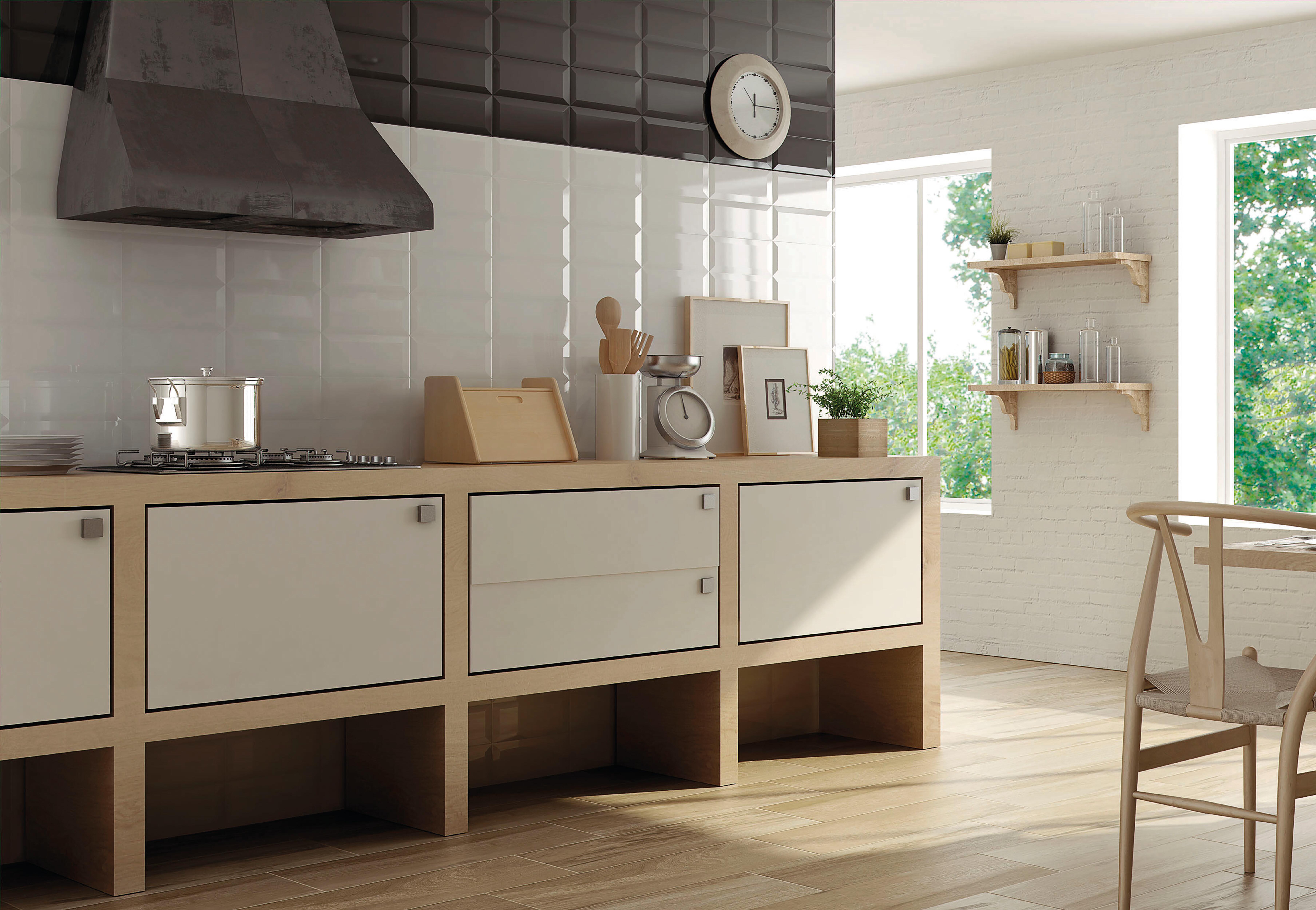 AZULEJO PASTA ROJA 10X20CM METROTILE NEGRO - 4