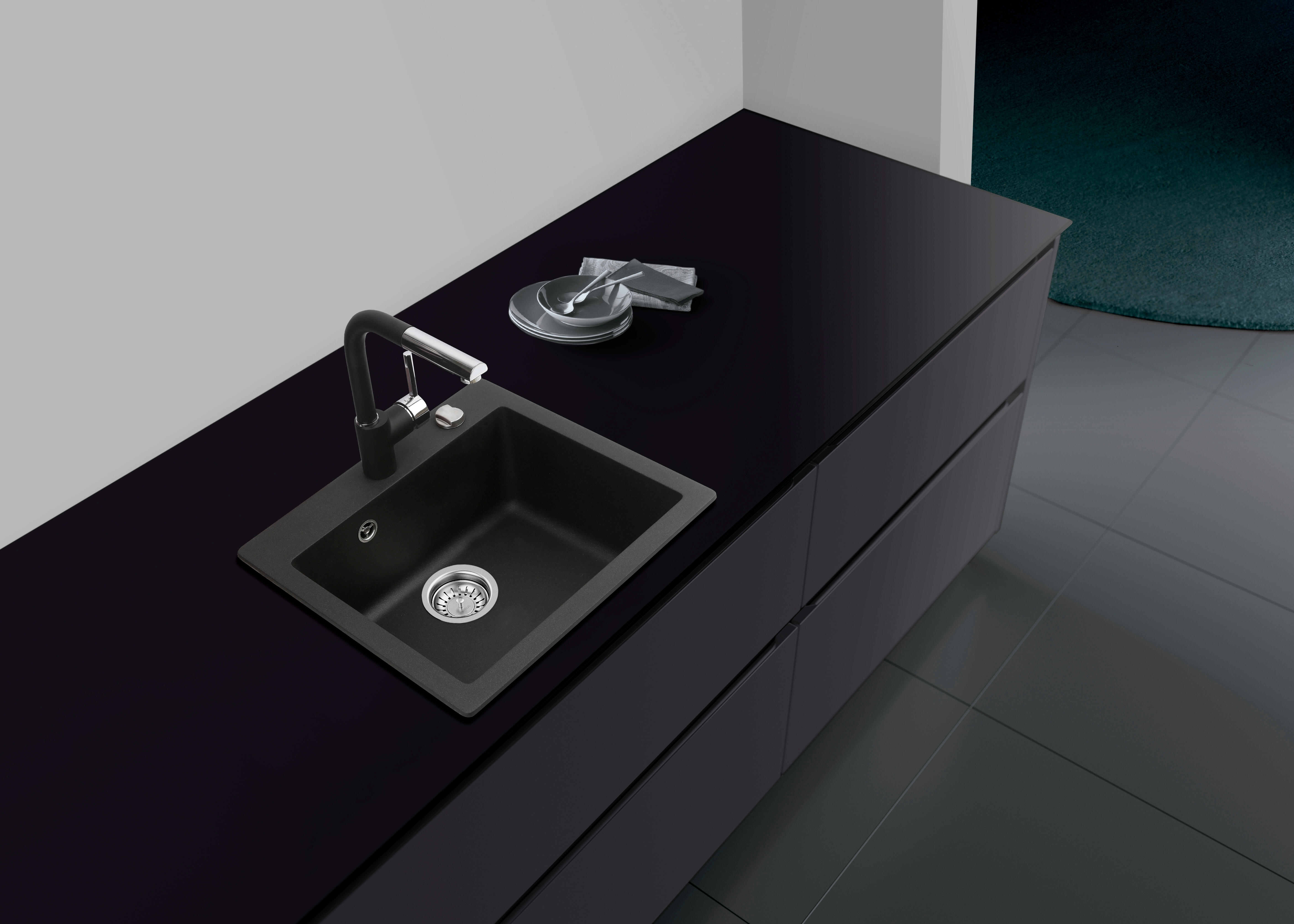 FREGADERO 1 SENO CUADRADO TEKA RESINA 49 X 45,5 X 19 CM - 3