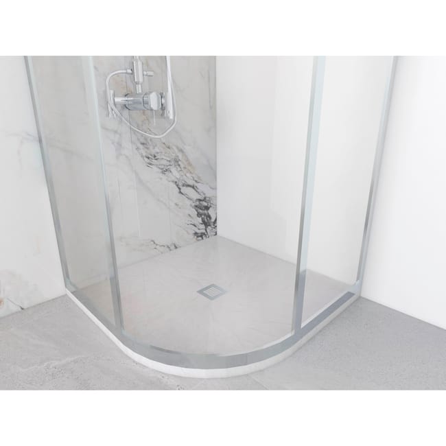 PLATO DE DUCHA SEMICIRCULAR BLANCO 90X90CM - 1