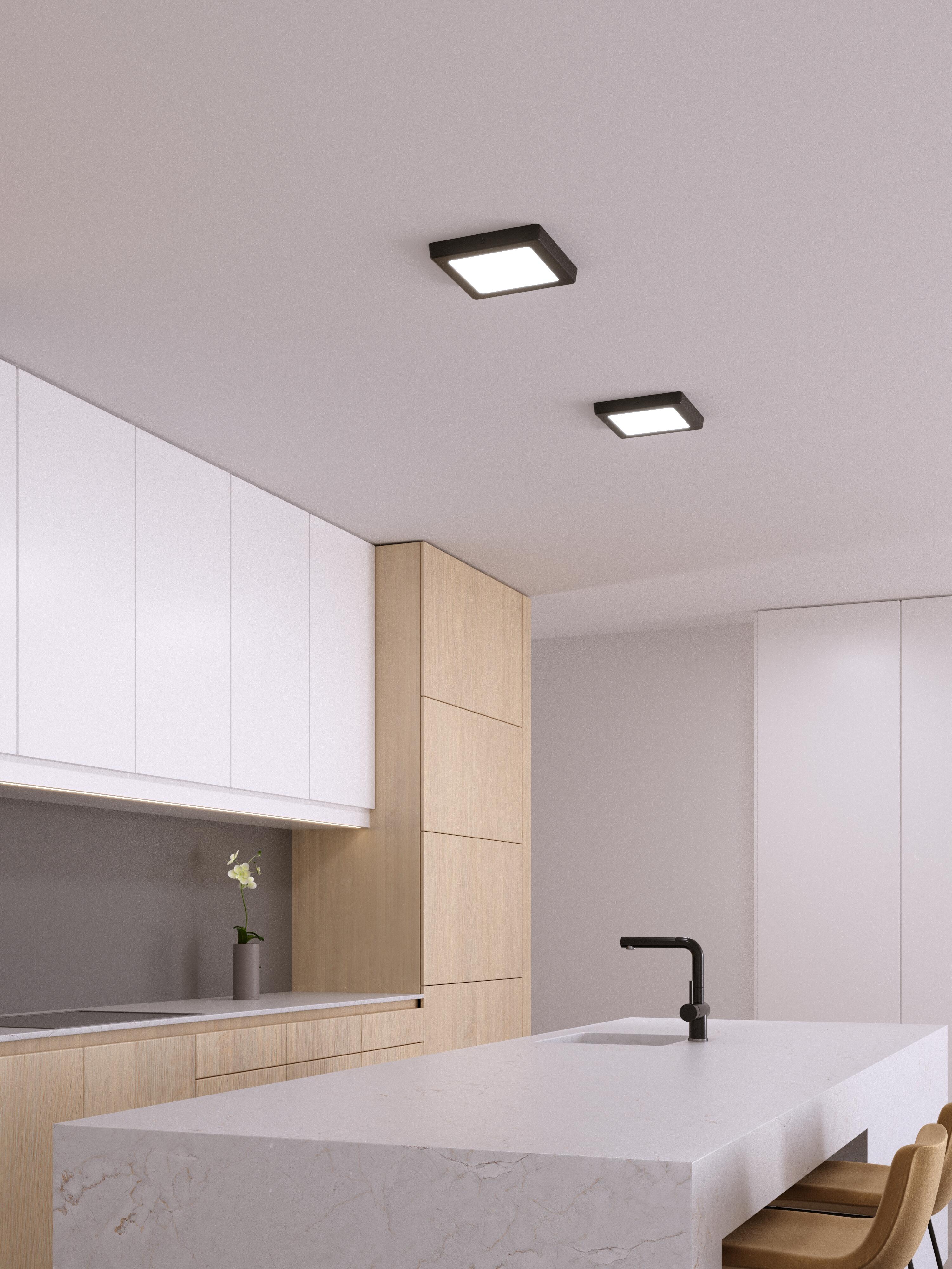 DOWNLIGHT SUPERFICIE CUADRADO NEGRO 24W CCT - 3