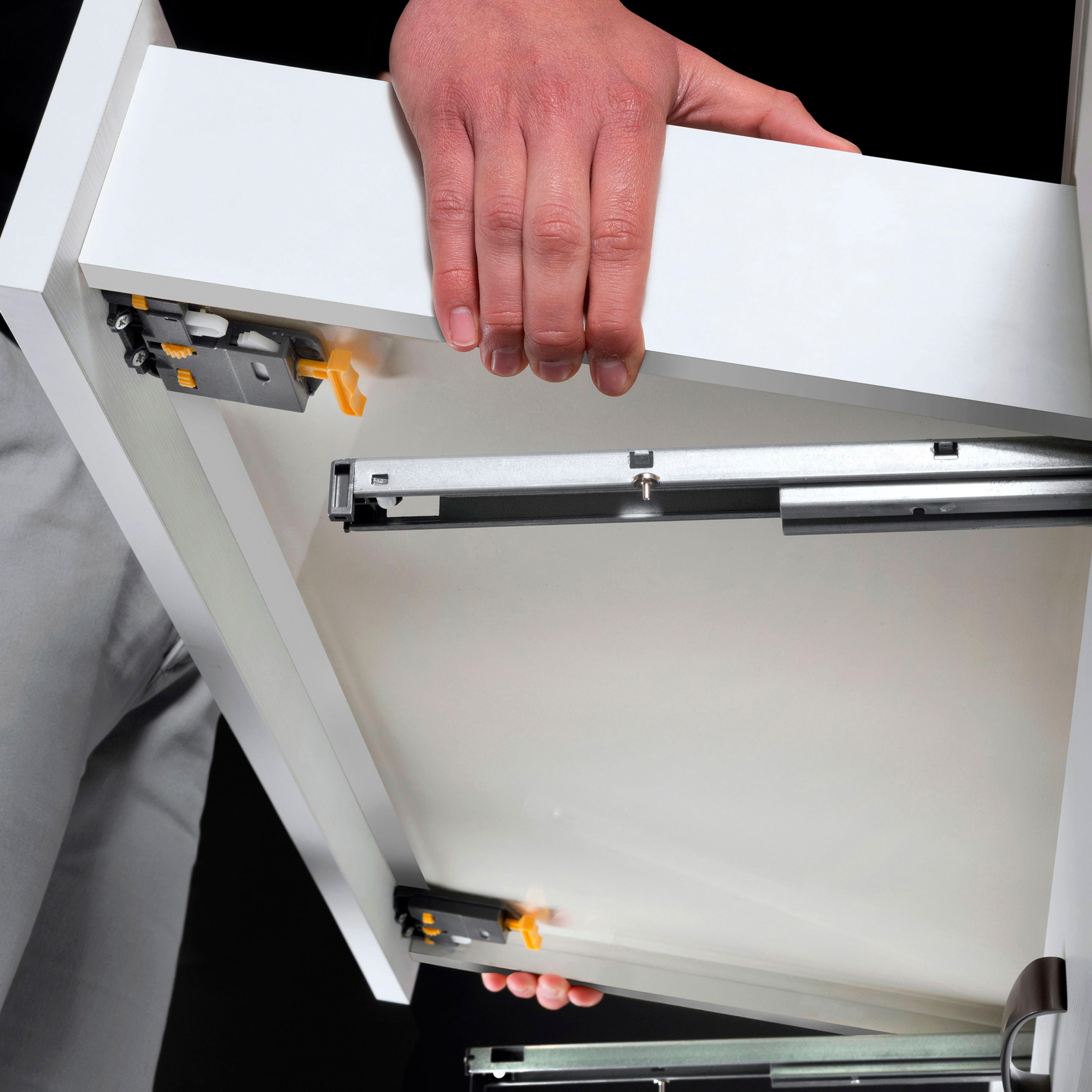 GUÍA PARA CAJÓN 54CM CON ENGANCHE GALVANIZADA FIJACION LATERAL - 4