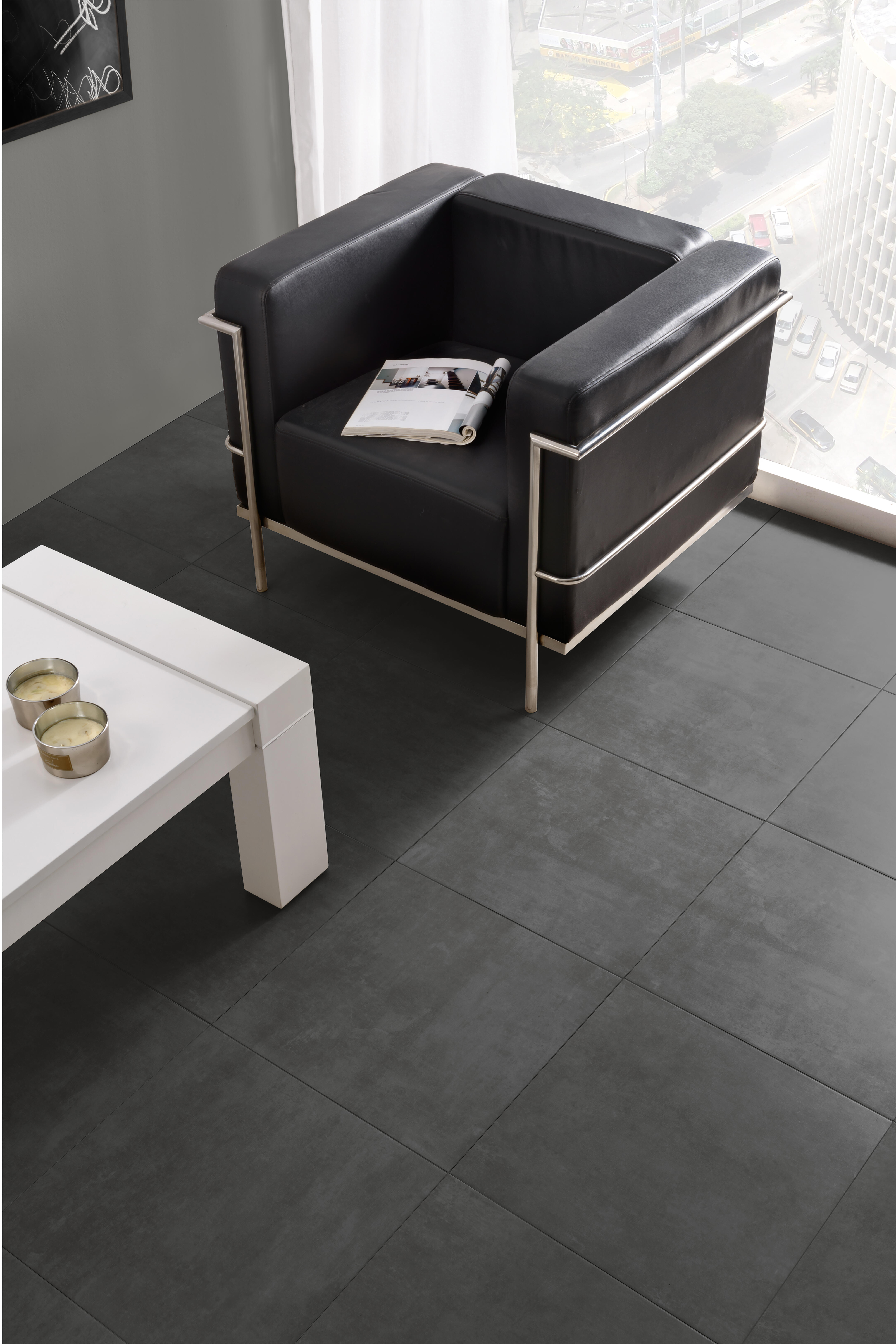 SUELO CERAMICO INTERIOR  45X45CM DIRECT GRAFITO - 5