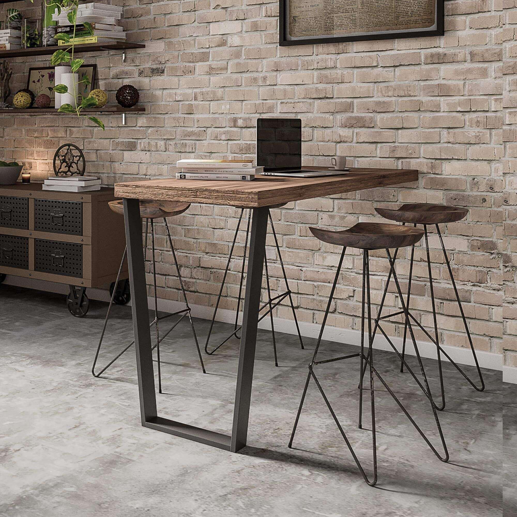 PATA ACERO TRAPECIO INVERTIDO 87.2X58X8CM NEGRO - 4