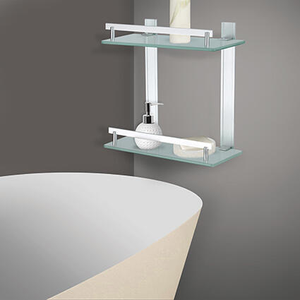 ESTANTE DE BAÑO ALUMINIO-VIDRIO - 3