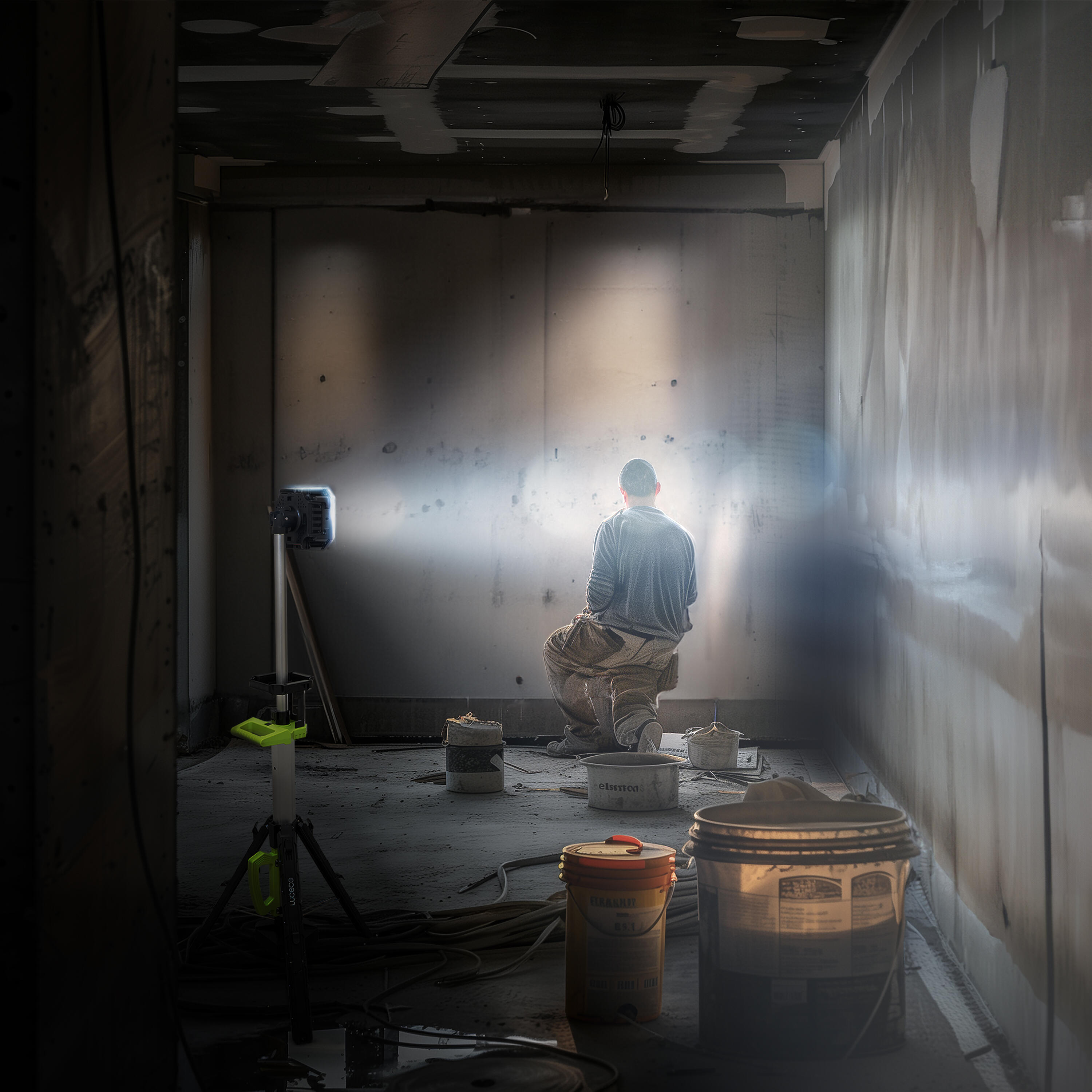 PROYECTOR LED CON TRÍPODE 20W LUZ FRÍA - 3