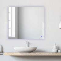 ESPEJO DE BAÑO CON LUZ LED RETRO 80X80CM - 1
