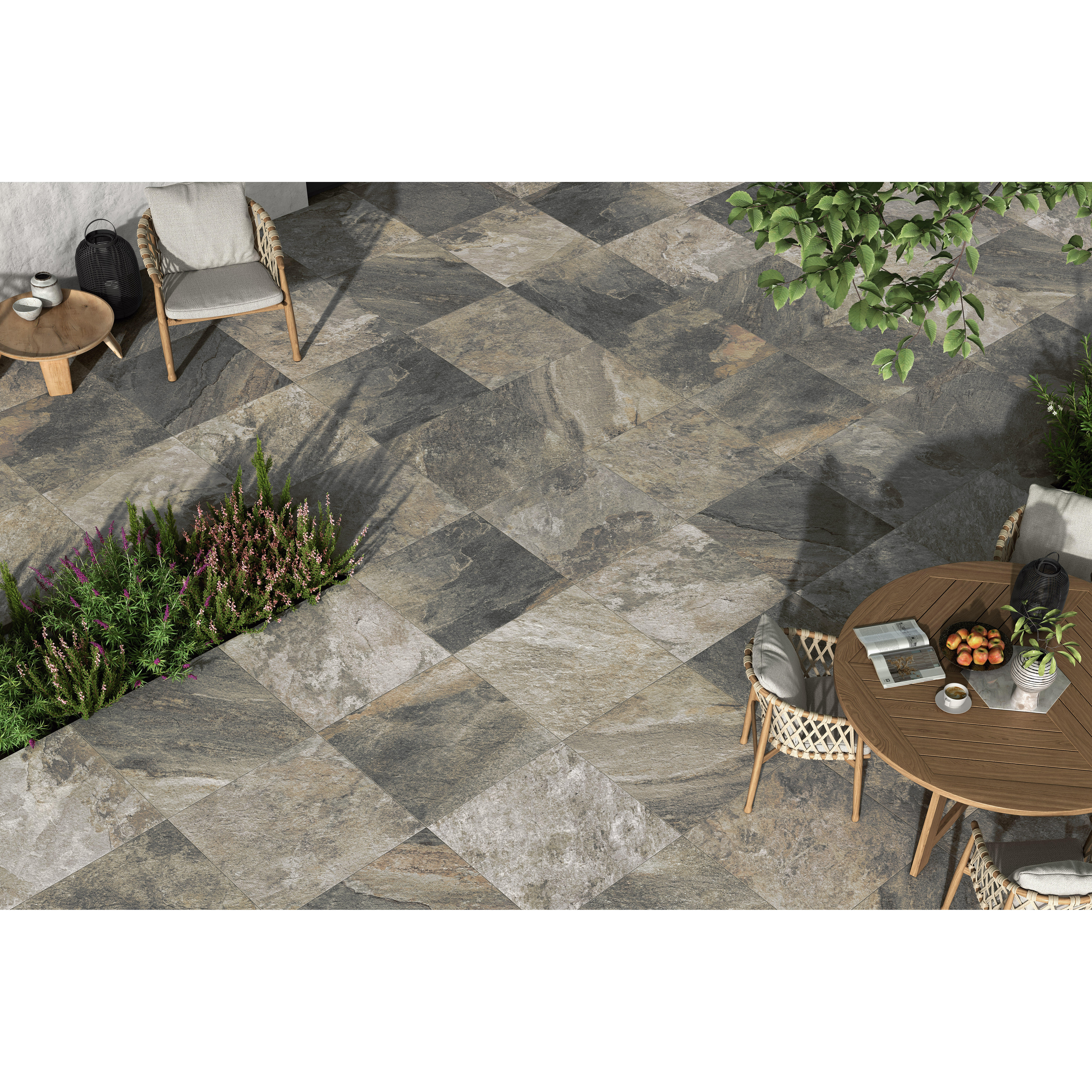 BALDOSA EXTERIOR PORCELÁNICO 60X60CM TAMUJAR NATURAL - 4