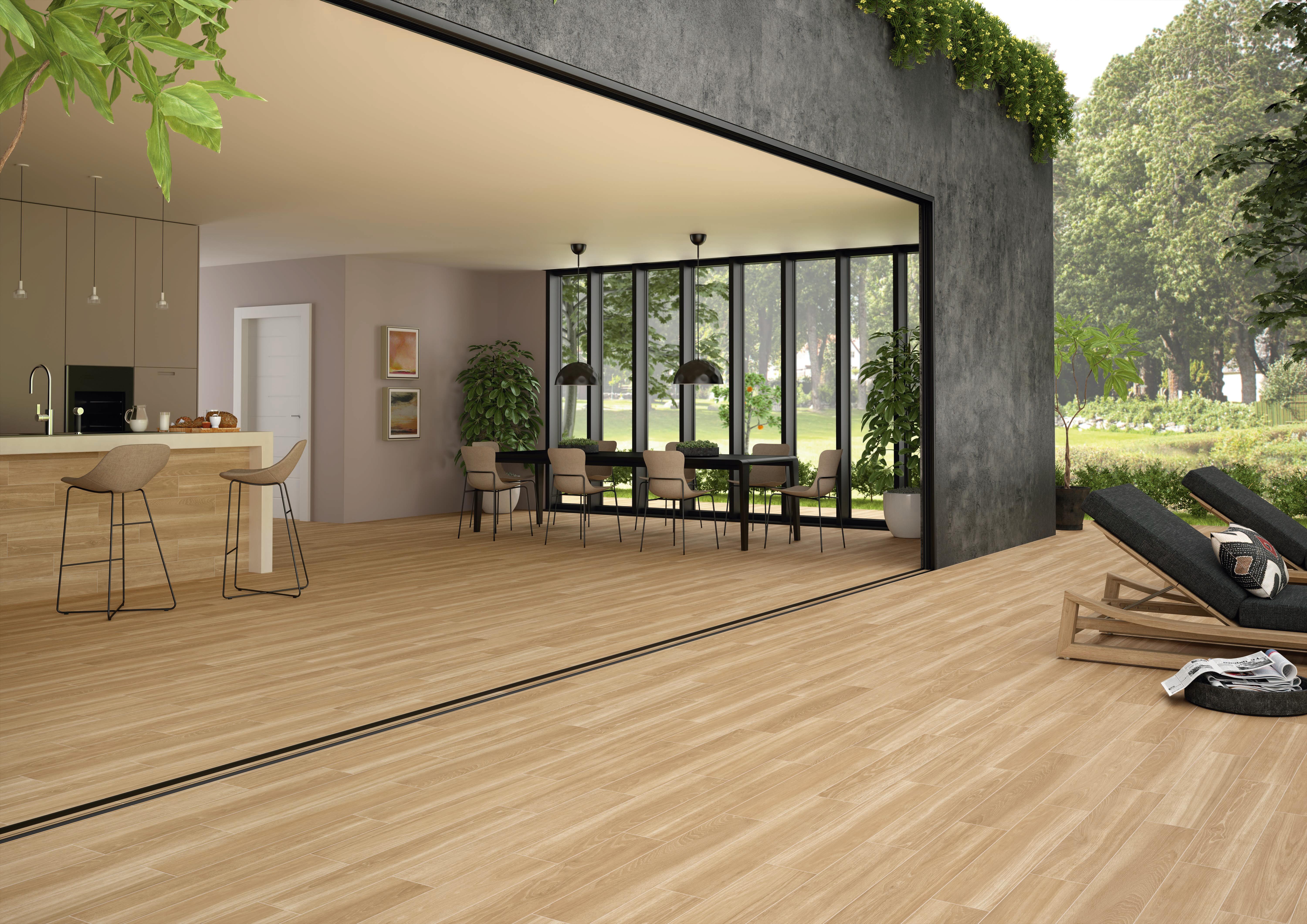 SUELO PORCELÁNICO 23X120CM KIMBERLEY ROBLE - 4