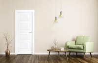 PUERTA ABATIBLE EN BLOCK LACADA BLANCA 72,5CM CIEGA IZQUIERDA - 2