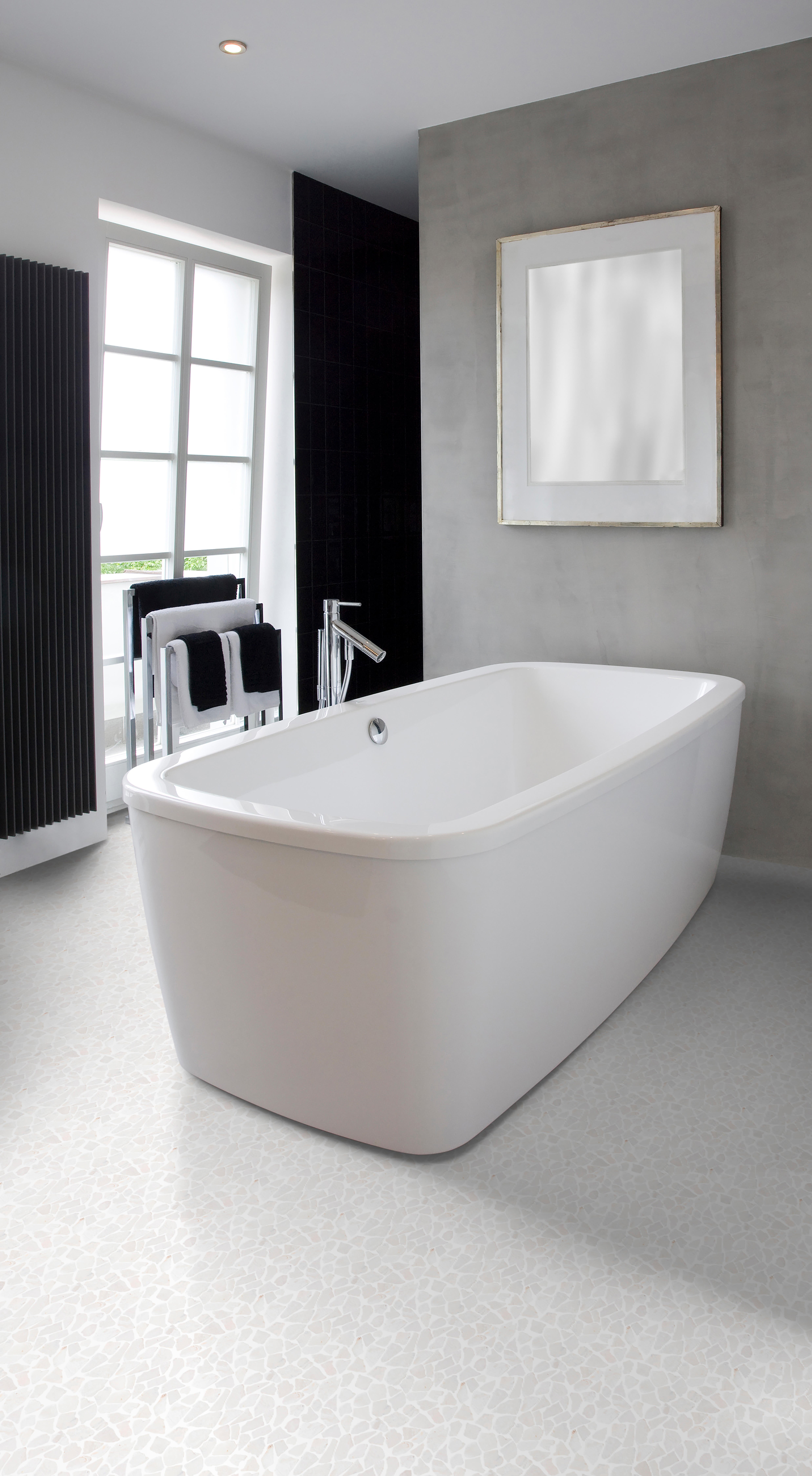 MOSAICO PIEDRA NATURAL 30X30CM GALET LISA MARFIL - 3