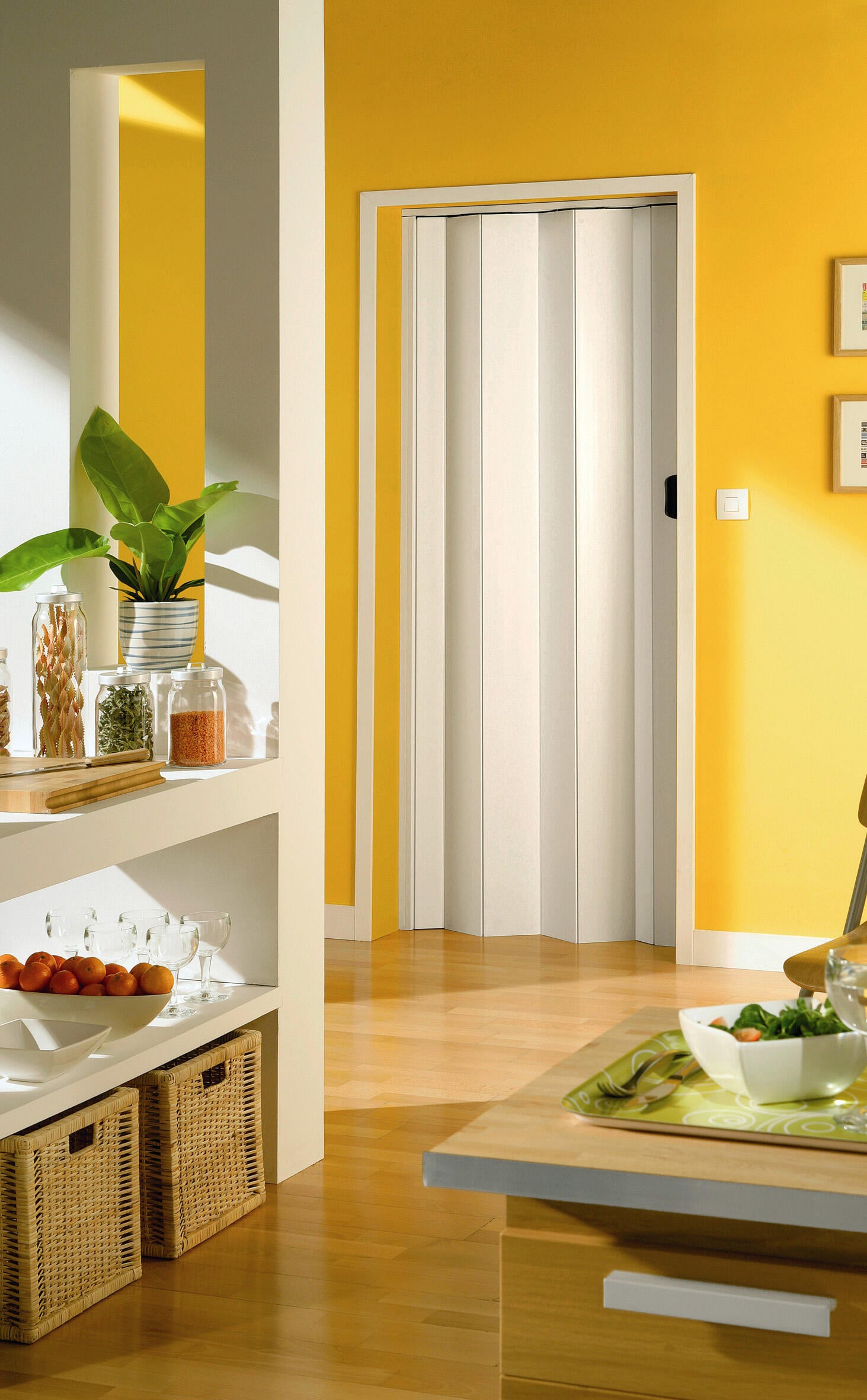 PUERTA PLEGABLE PVC BLANCA 84 CM - 4