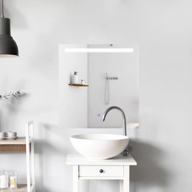 ESPEJO DE BAÑO CON LUZ LED ECO 80X80CM - 1