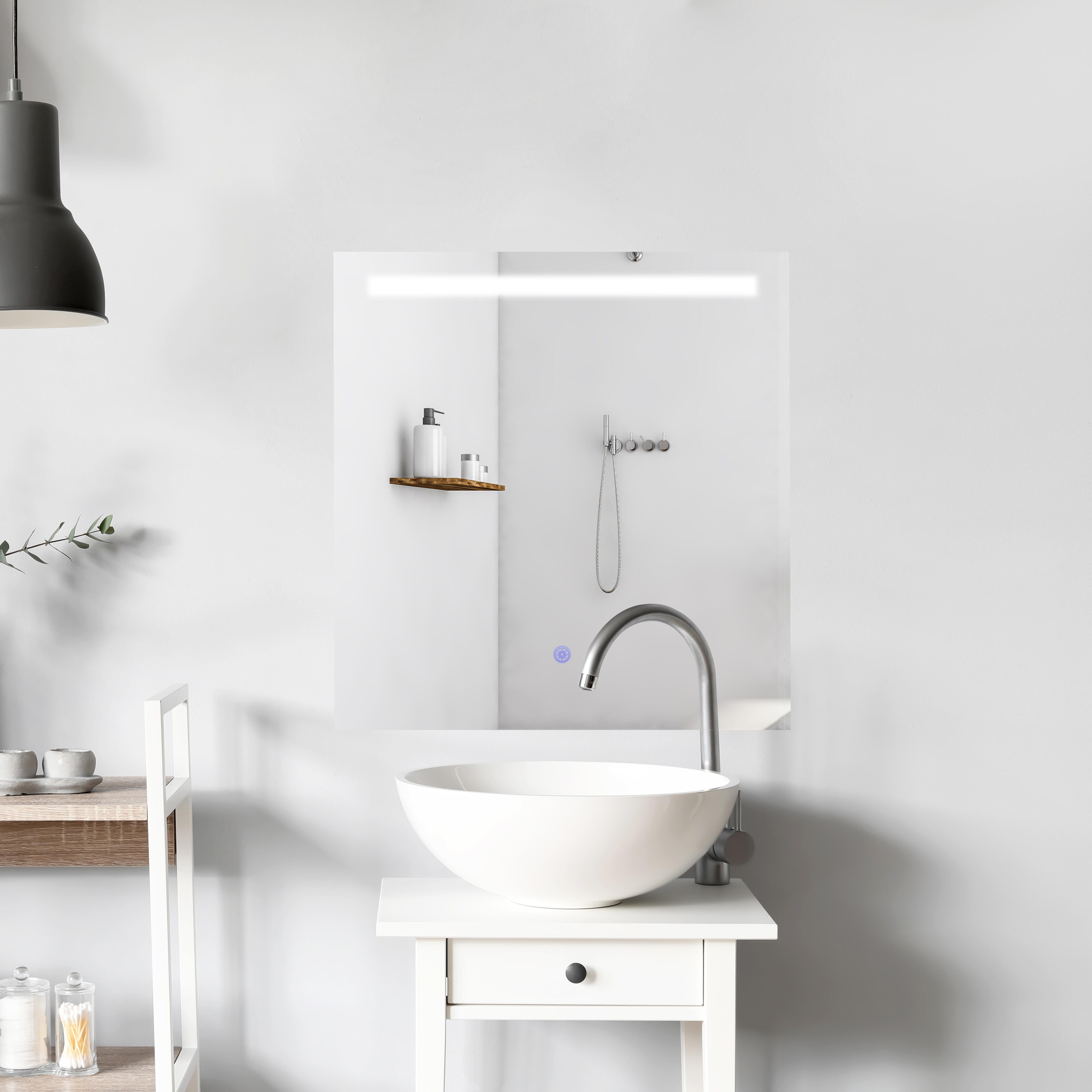 ESPEJO DE BAÑO CON LUZ LED ECO 80X80CM - 2