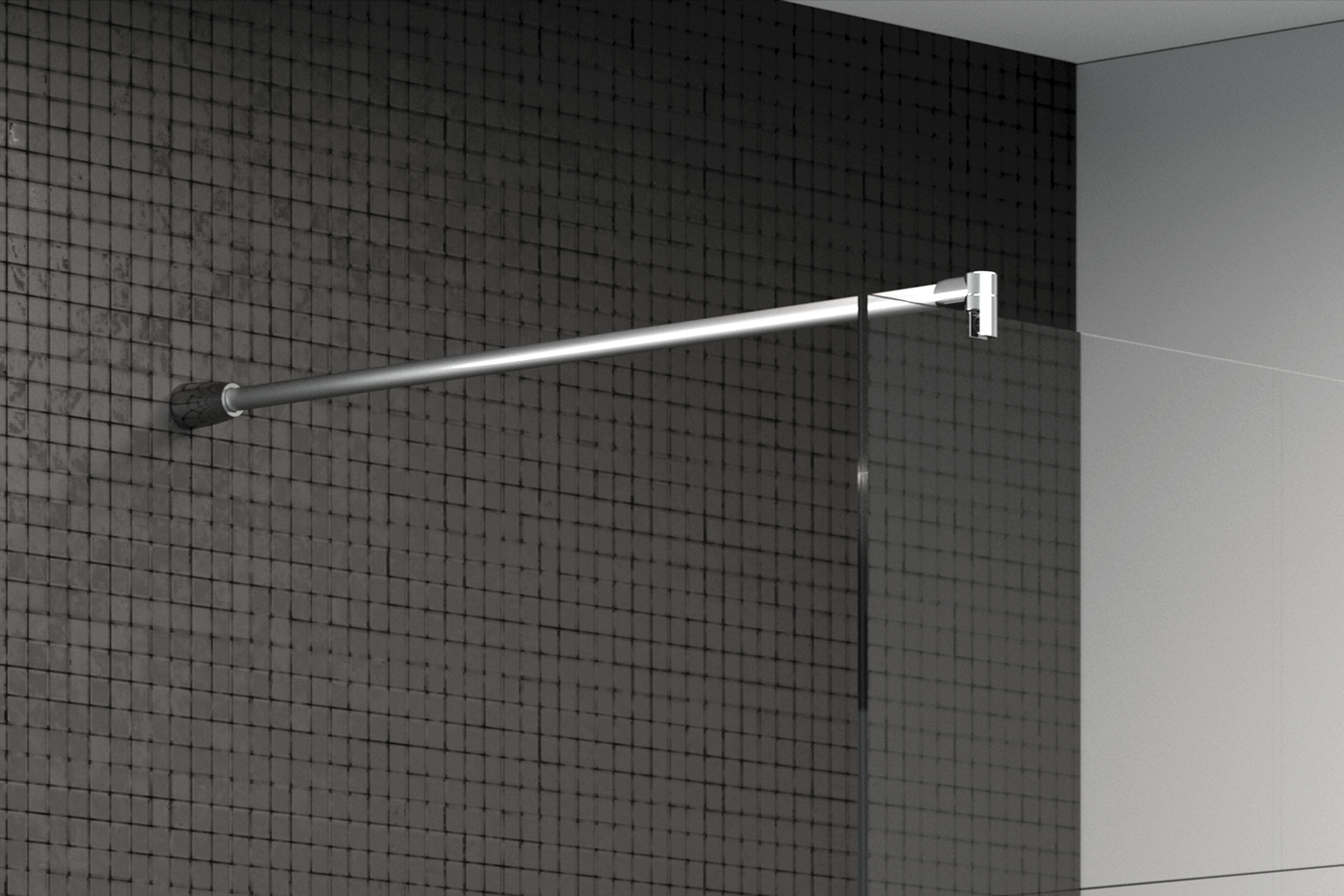 MAMPARA DE DUCHA FRONTAL FIJA DUSCHOLUX D0 PRO WALKIN 100X200CM CROMO - 4