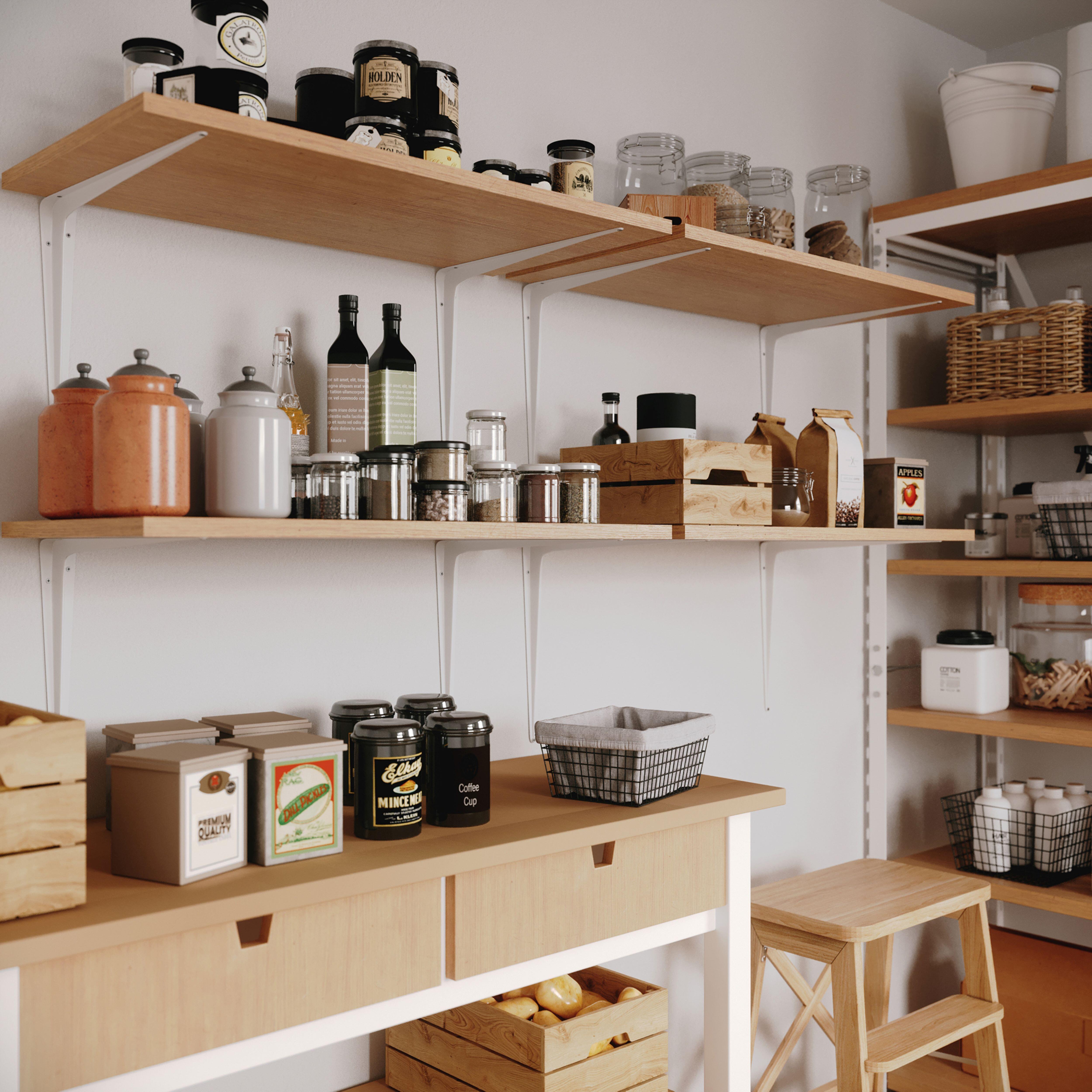 ESCUADRA PALOMILLA CON NERVIO BLANCA 350 X 400  MM - 3