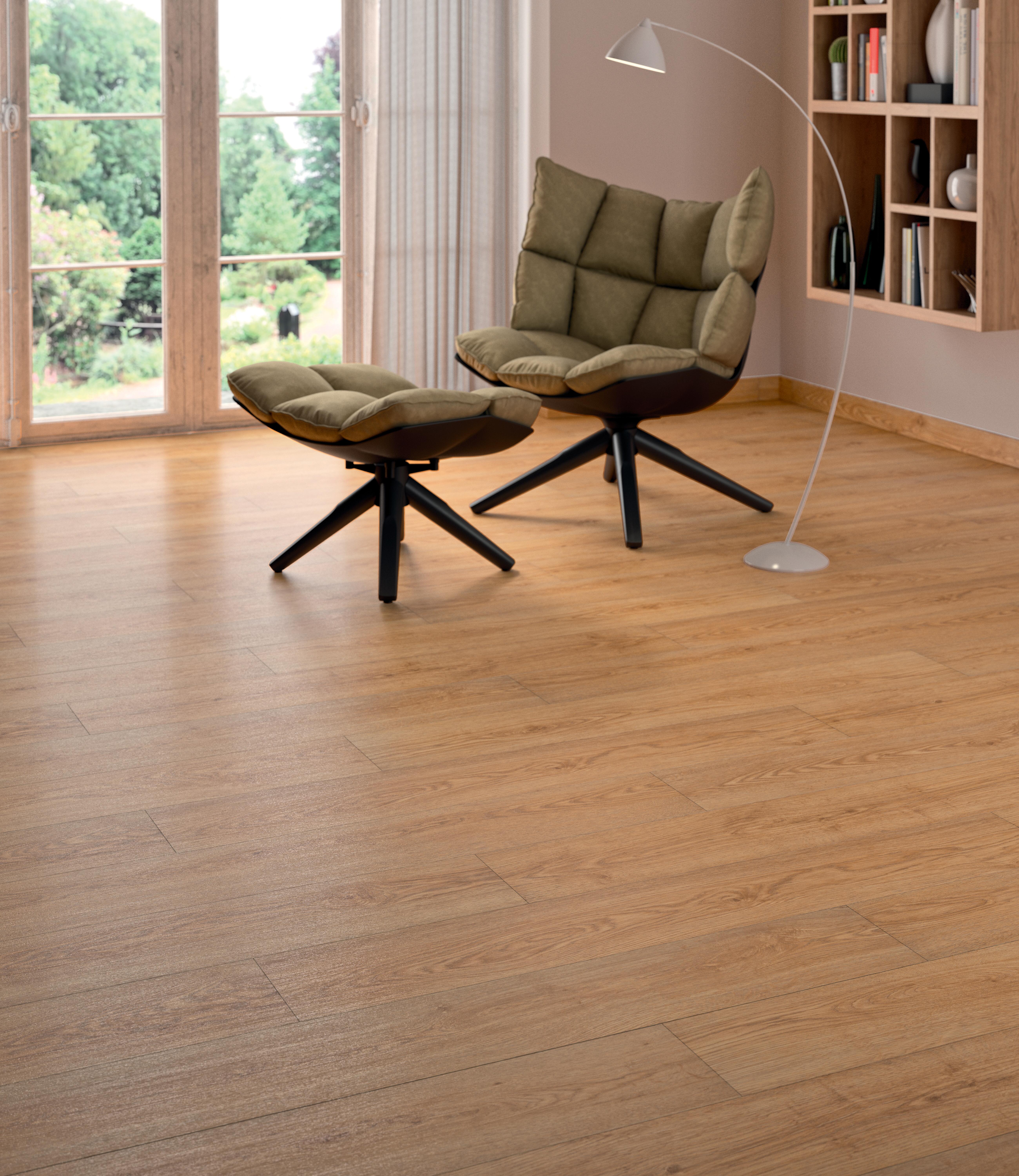 SUELO LAMINADO AC5 8MM MODELO ROBLE MONOLAMA - 5