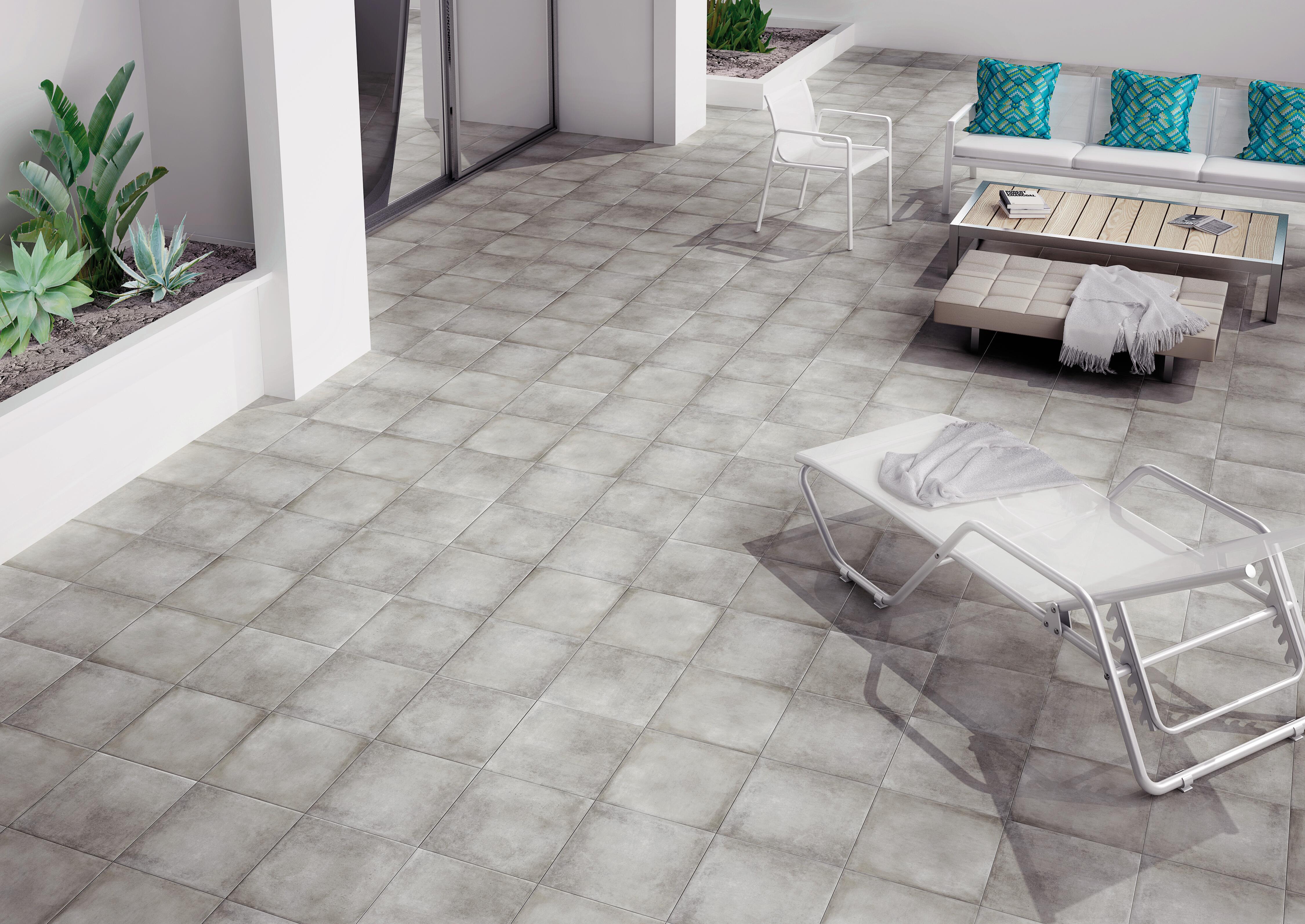 BALDOSA EXTERIOR PORCELÁNICO 33.3X33.3CM GREDOS GRIS ANTIDESLIZANTE - 2