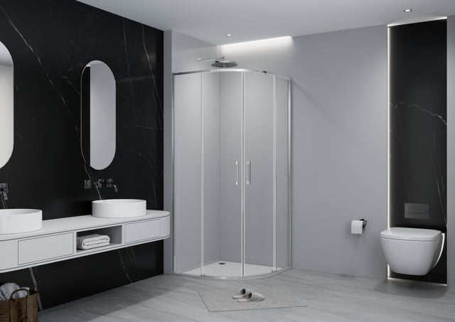 MAMPARA DE DUCHA CURVA TEKA INCA SLIM 90X90CM CROMO