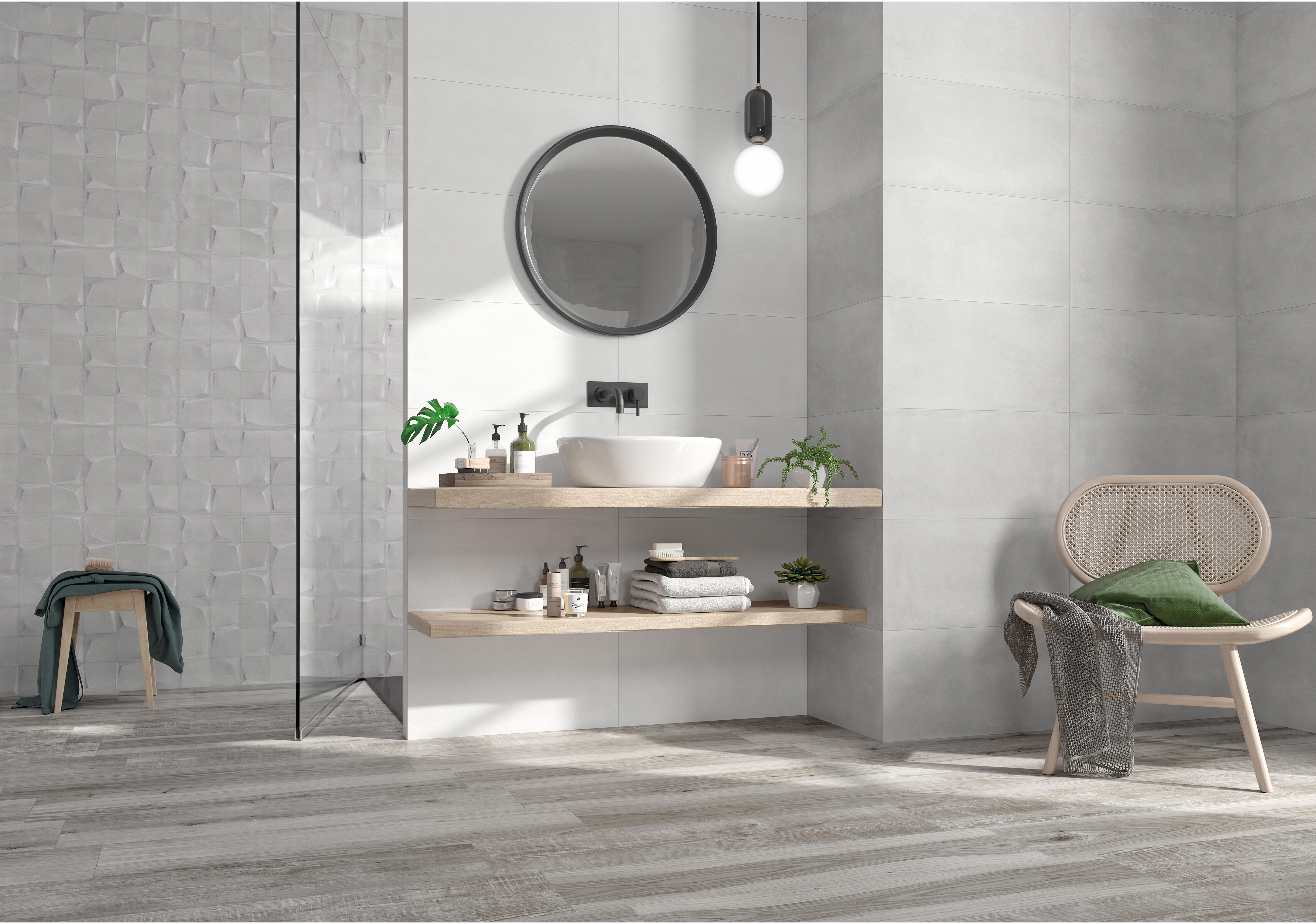 AZULEJO PASTA BLANCA 33.3X63 CM. TRACK CU COLD CEMENTO - 3