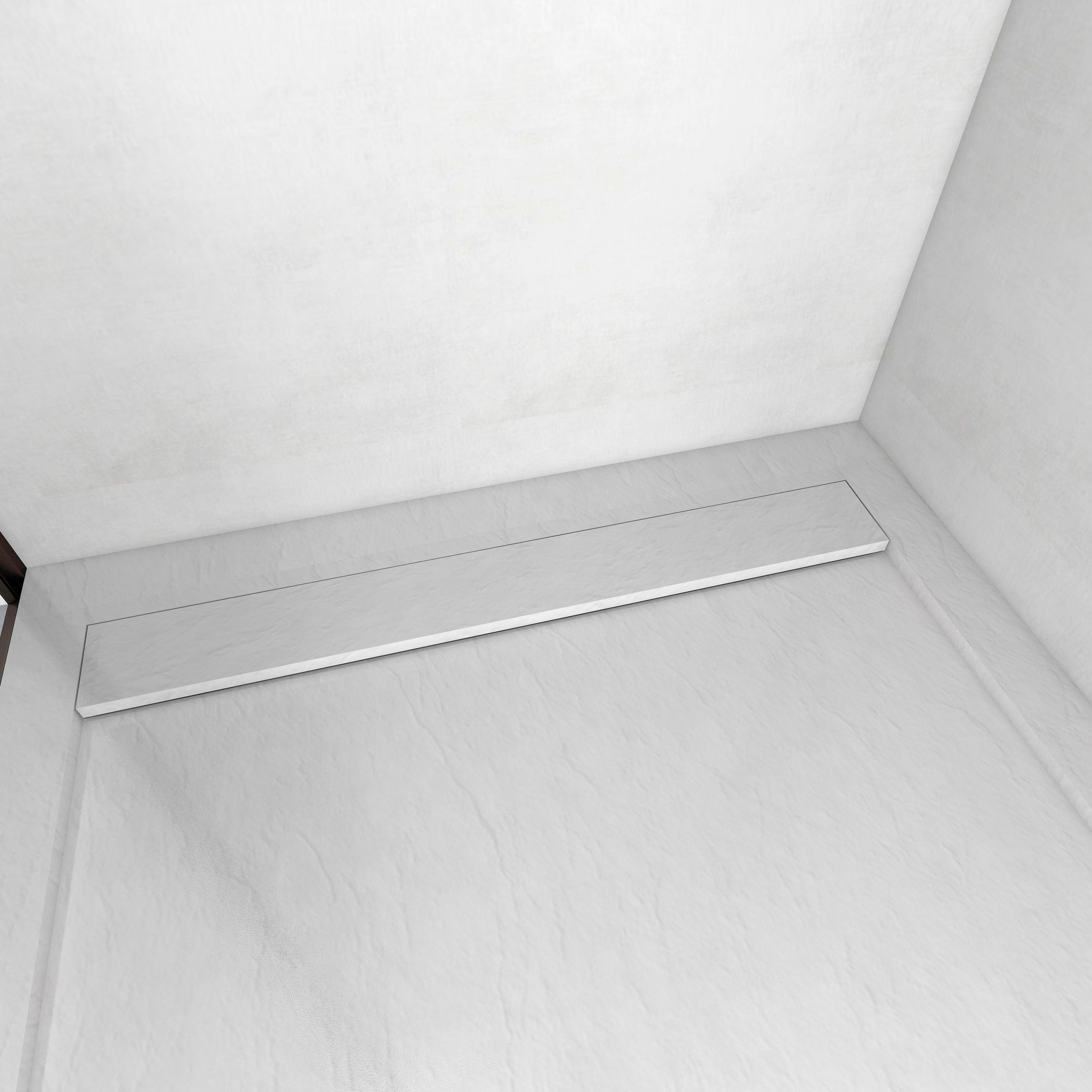 PLATO DE DUCHA RESINA VALVULA OCULTA RECTANGULAR BLANCO 70X120X3CM - 3