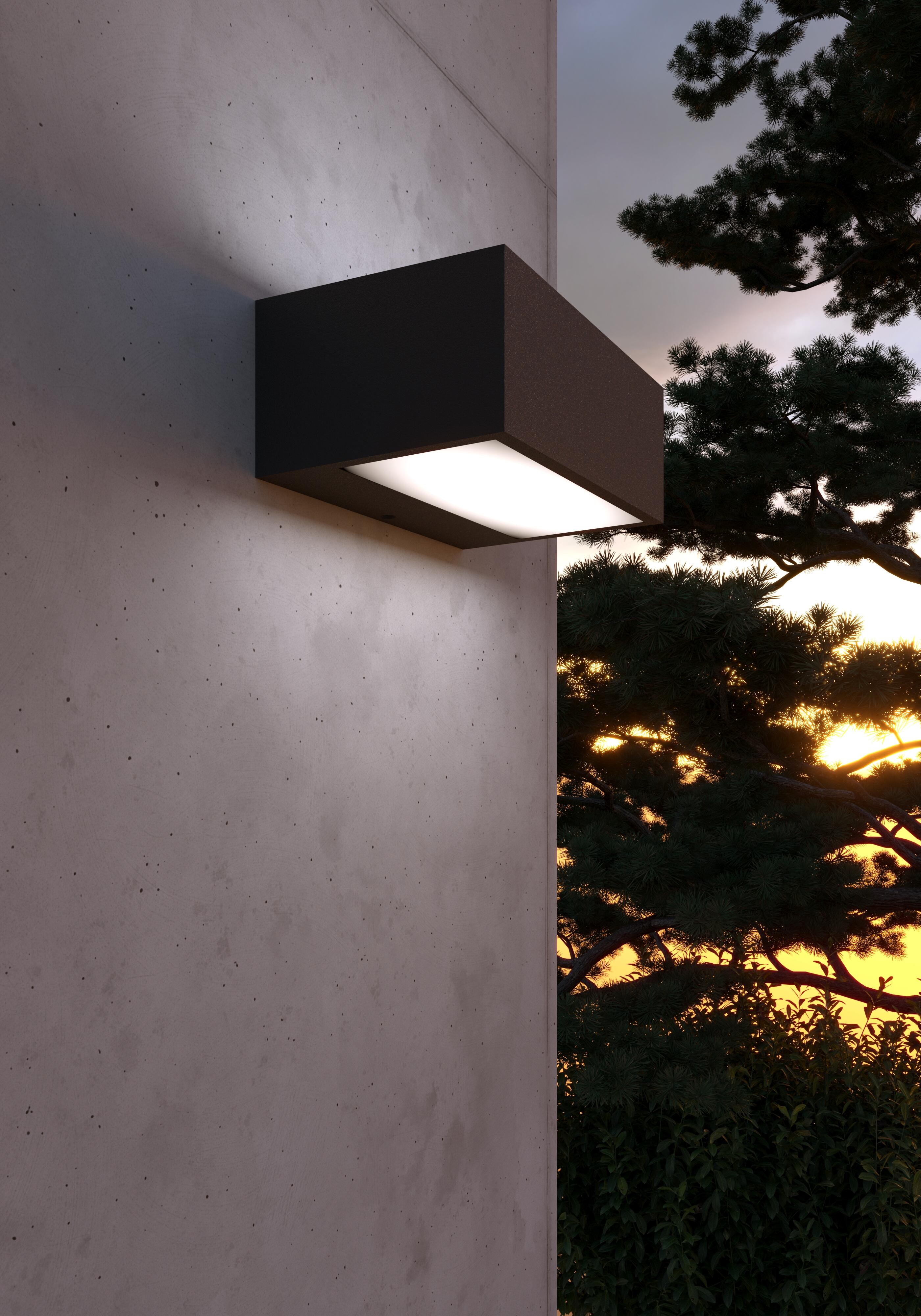 APLIQUE DE PARED EXTERIOR DE SUPERFICIE 15W NEGRO IP54 NESS - 3