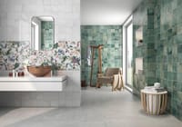 AZULEJO PASTA ROJA 31.6X60CM VANITY FLOWER GREEN - 5