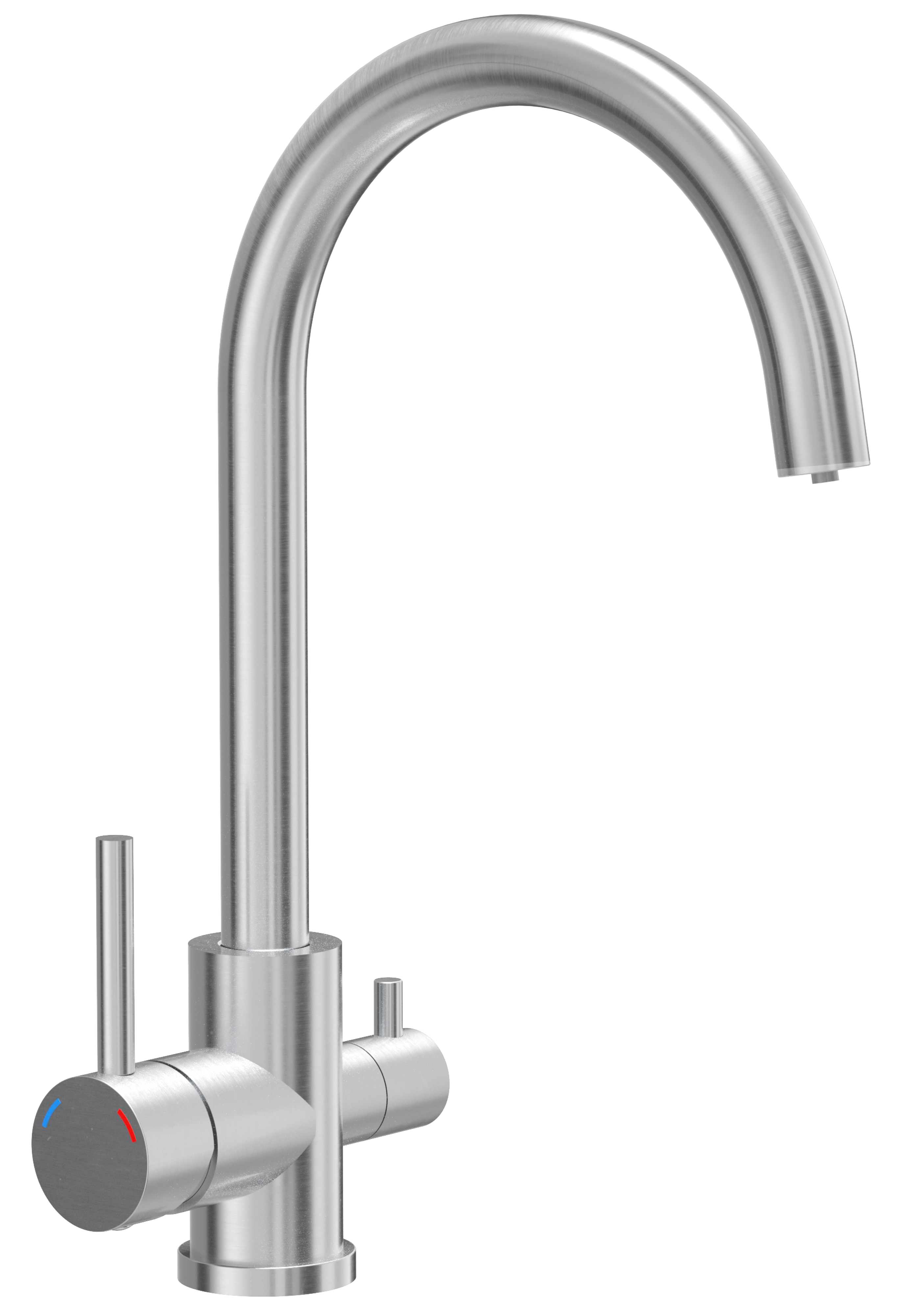 Bateria kuchenna filtrująca Clio stal szczotkowana wylewka 35 Quadron