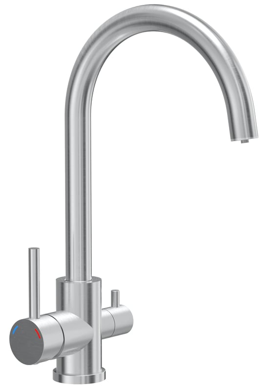 Bateria kuchenna filtrująca Clio stal szczotkowana wylewka 35 Quadron