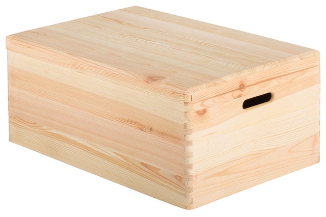Caja madera CREATIVE con tapa de 23x40x60 cm 55L