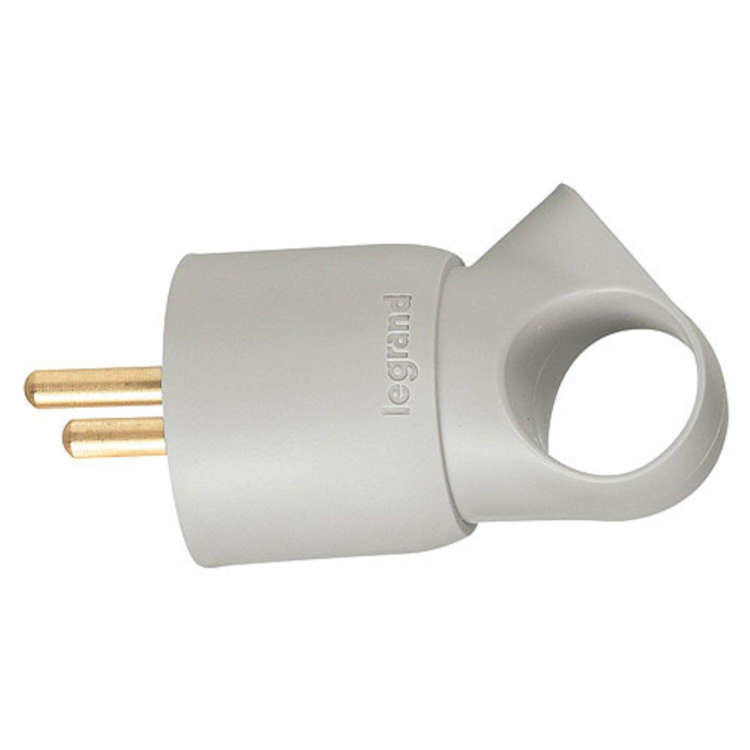 Ficha m 2p+t 16a com anel branca - 2