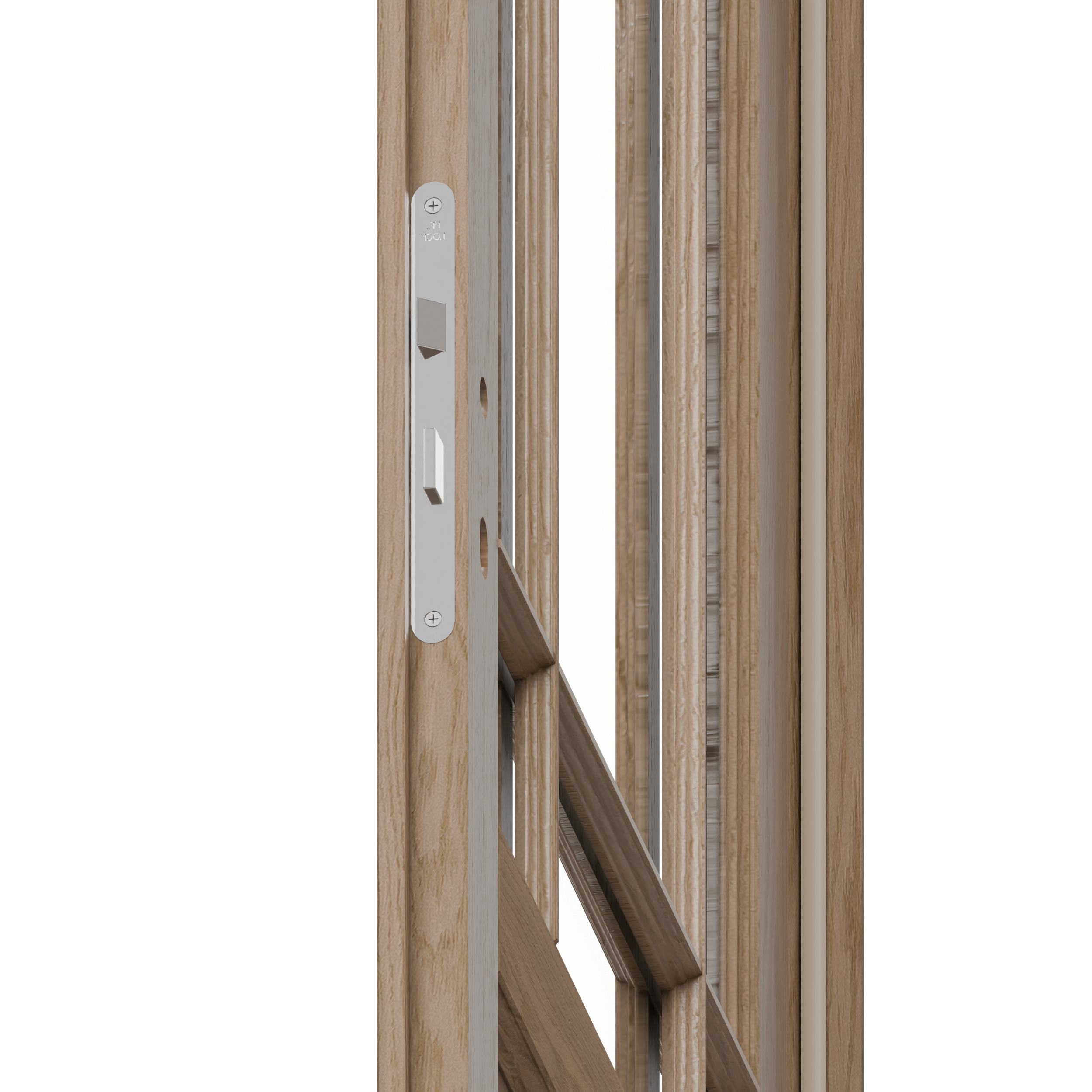 Bloc-porte fin de chantier Rosalie vitré chêne, H.204 x l.83cm, poussant droit - 8