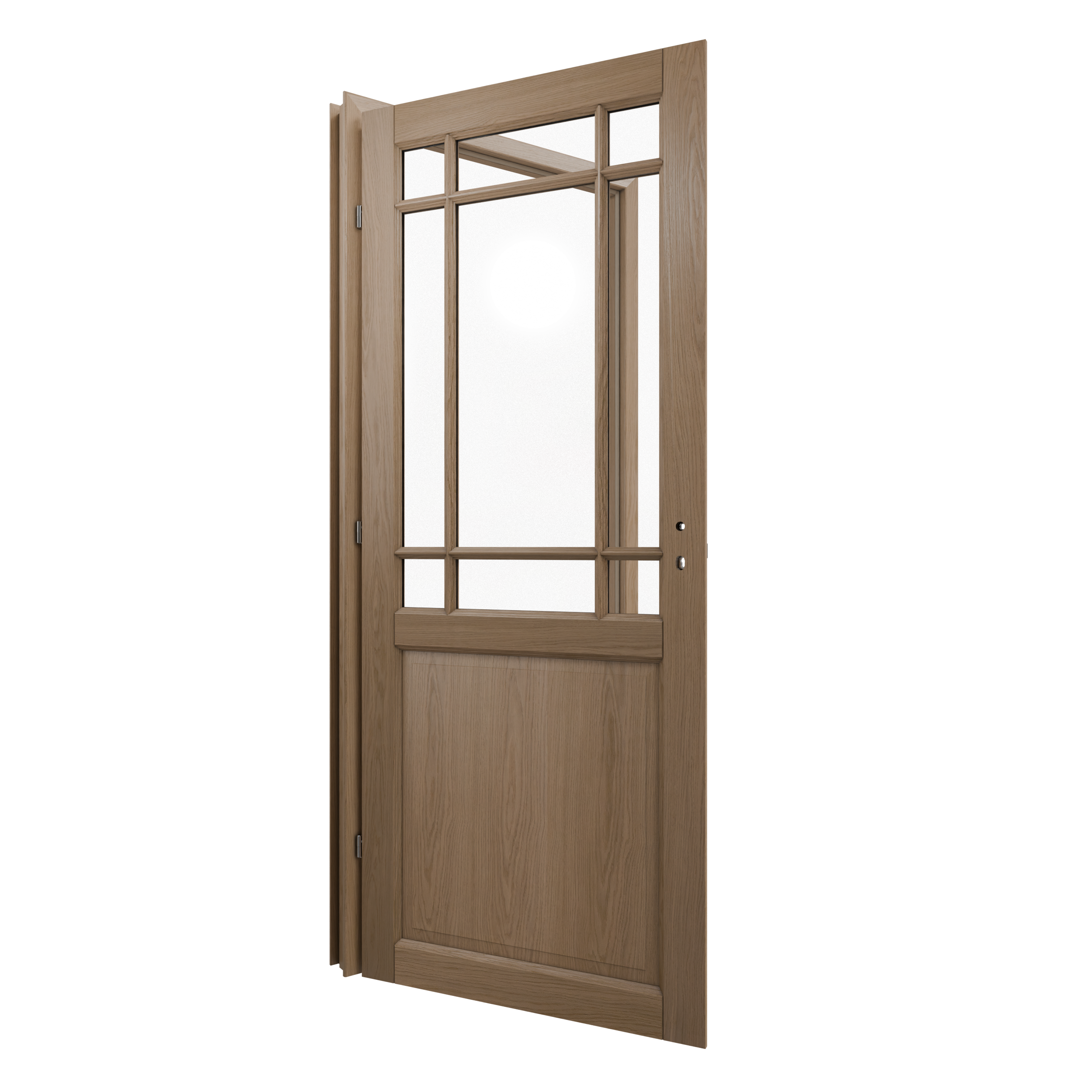 Bloc-porte fin de chantier Rosalie vitré chêne, H.204 x l.83cm, poussant droit - 5