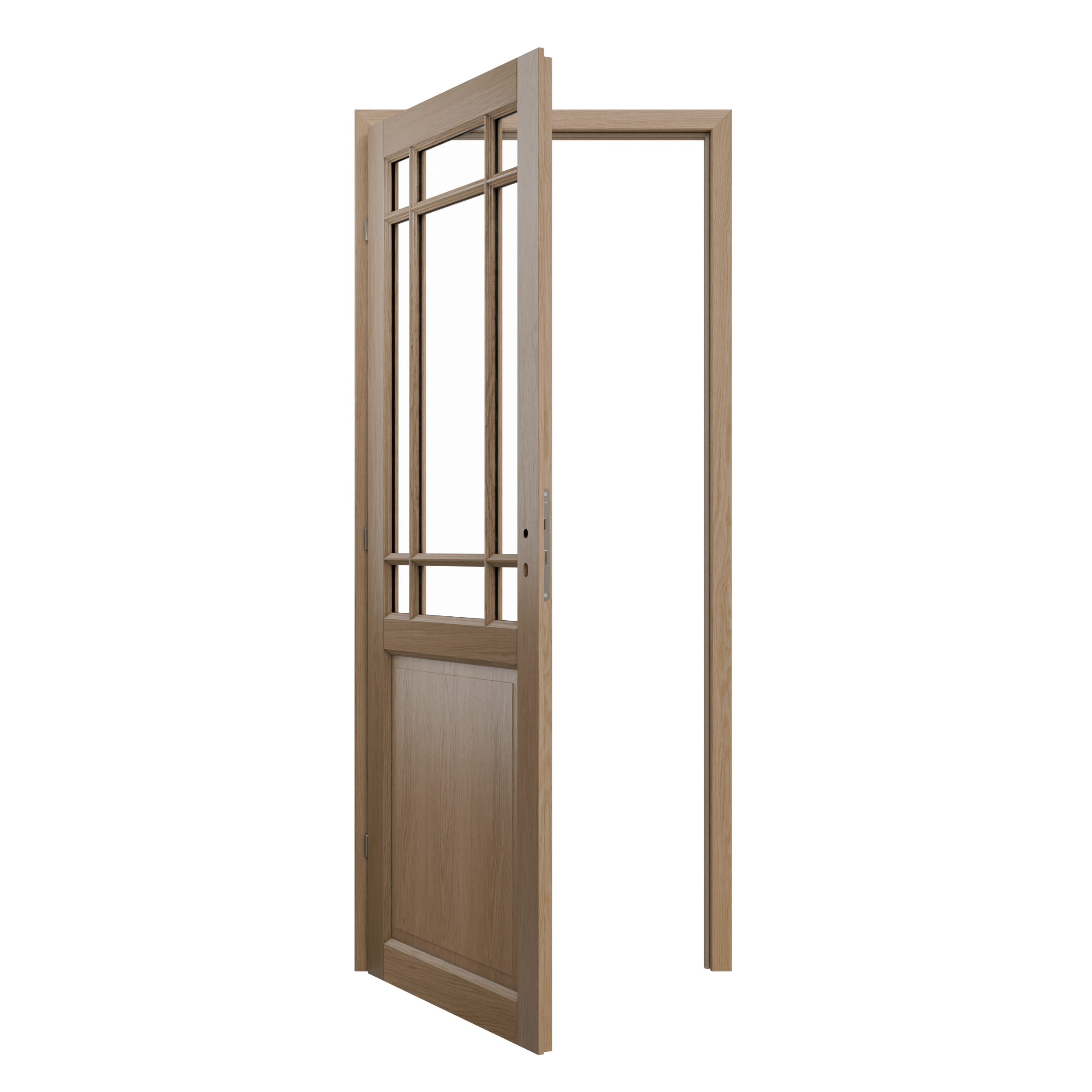 Bloc-porte fin de chantier Rosalie vitré chêne, H.204 x l.83cm, poussant droit - 4