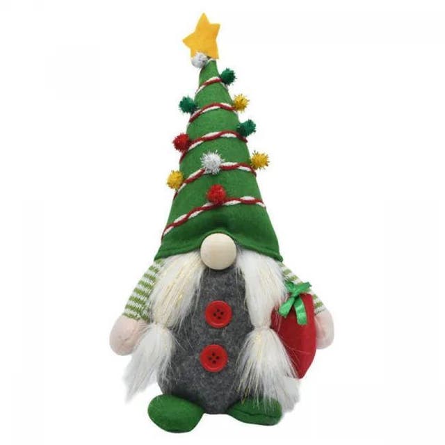 Gnomo di Babbo Natale con cappello verde