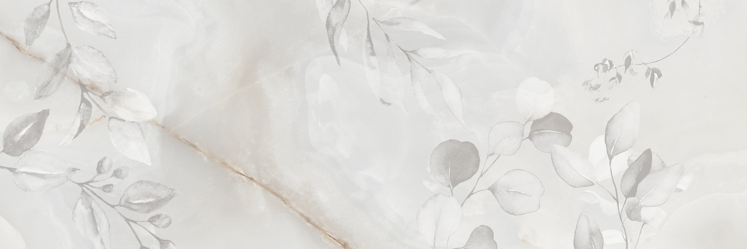 Glazura Quartz Floral Gris 30x90 Keros Ceramica