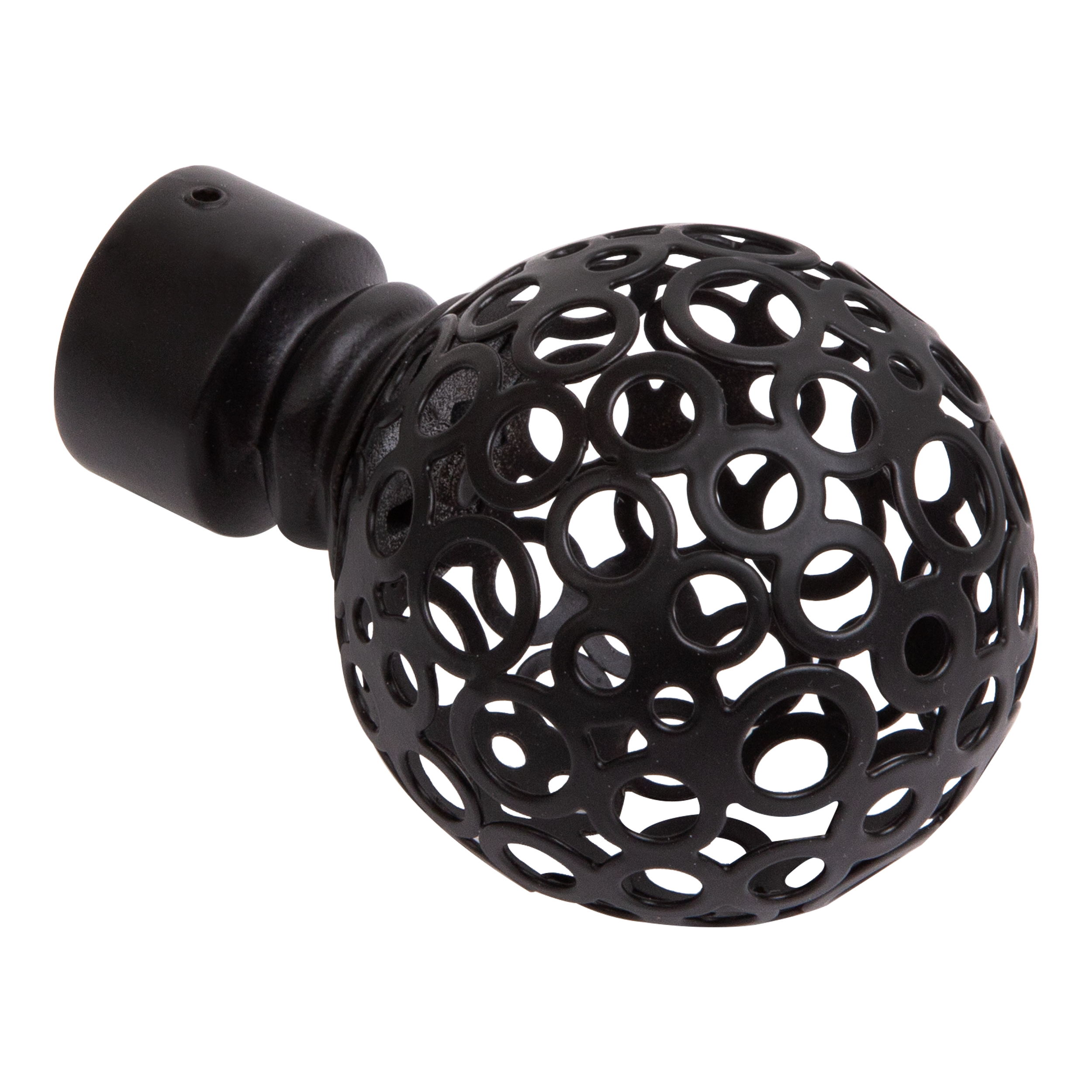 Końcówka do karnisza Kula Ażur czarny mat 19 mm Inspire 2szt.