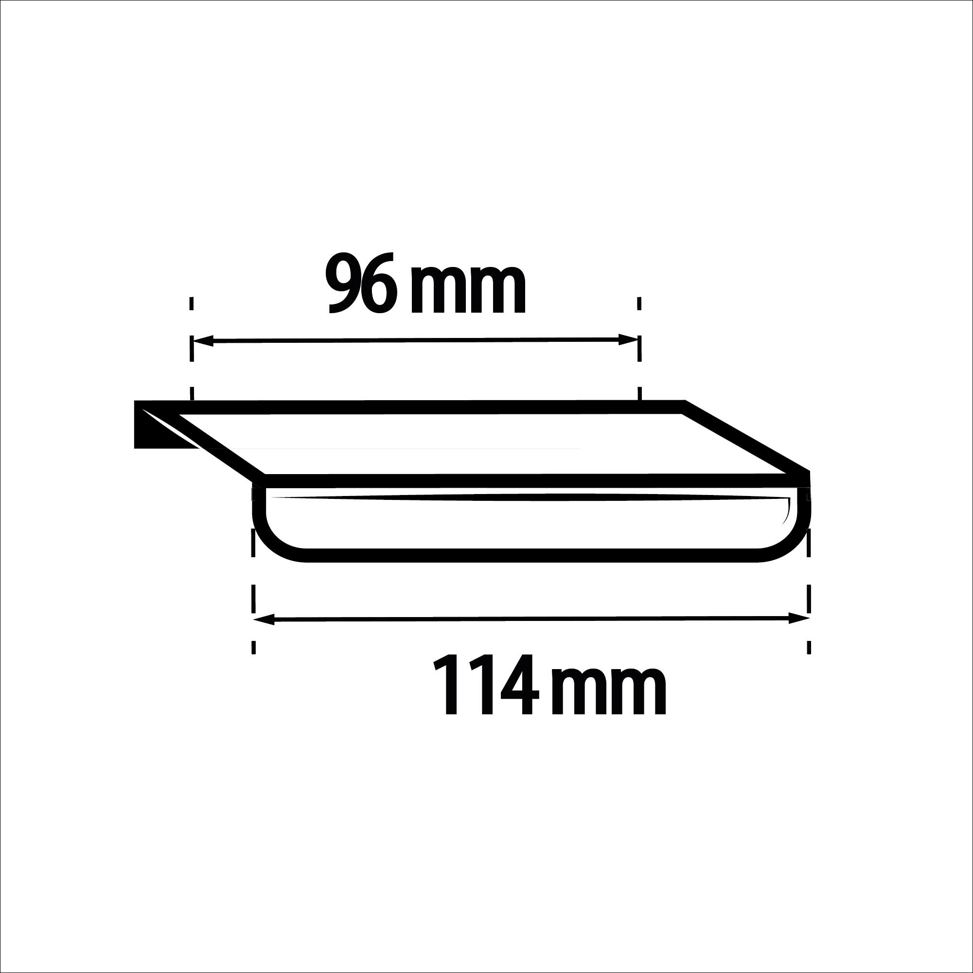Lot de 2 poignées de meuble Livio, aluminium nickel brossé, entraxe 96 mm - 5