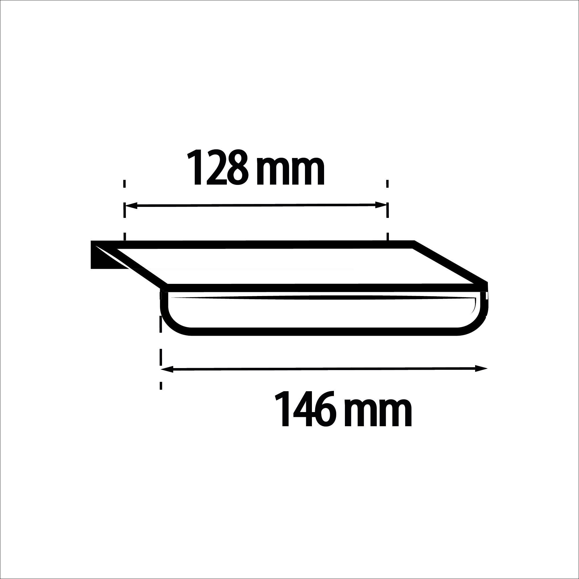 Lot de 2 poignées de meuble Livio, aluminium nickel brossé, entraxe 128 mm - 6