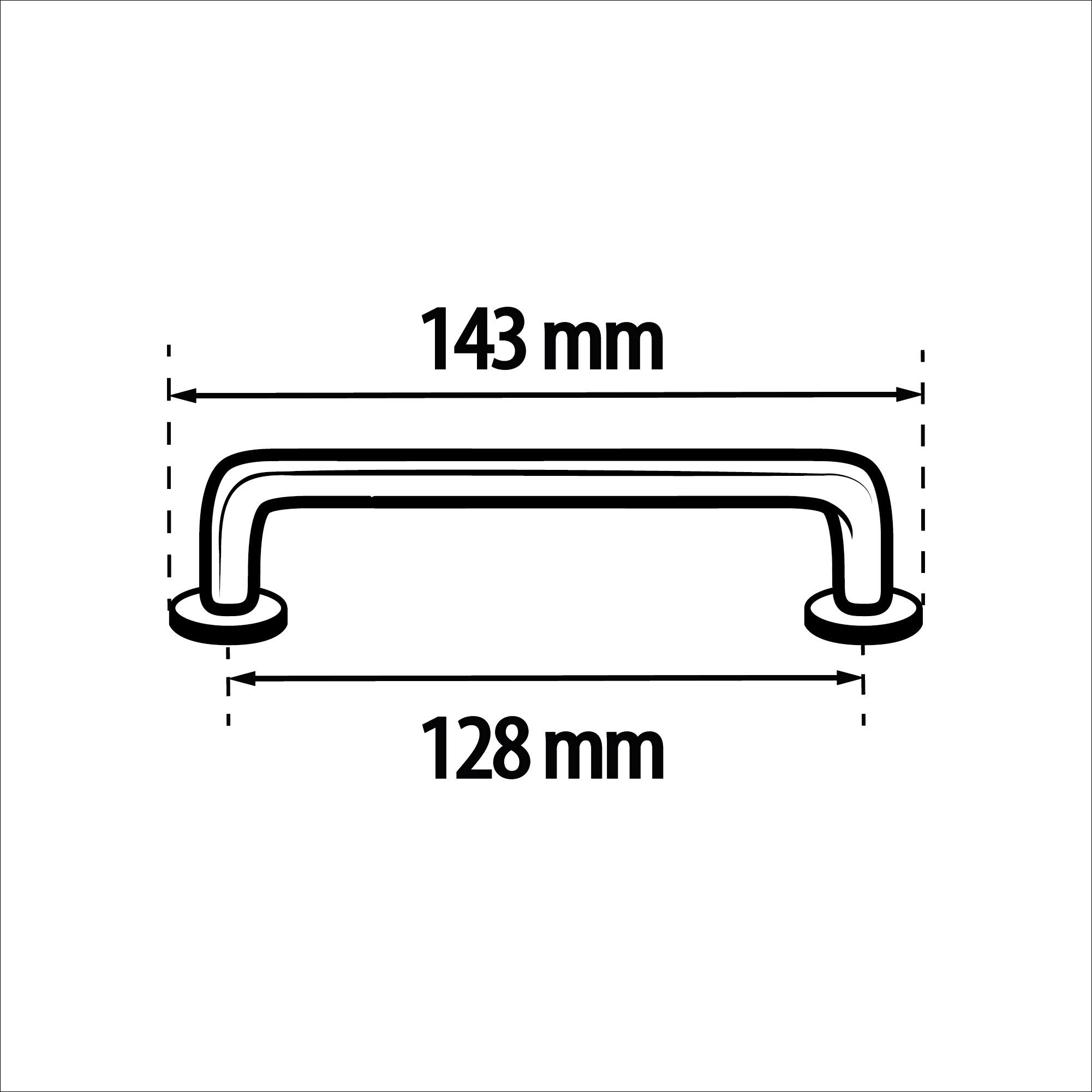 Lot de 2 poignées de meuble Sasha, zamak nickel brossé, entraxe 128 mm - 5