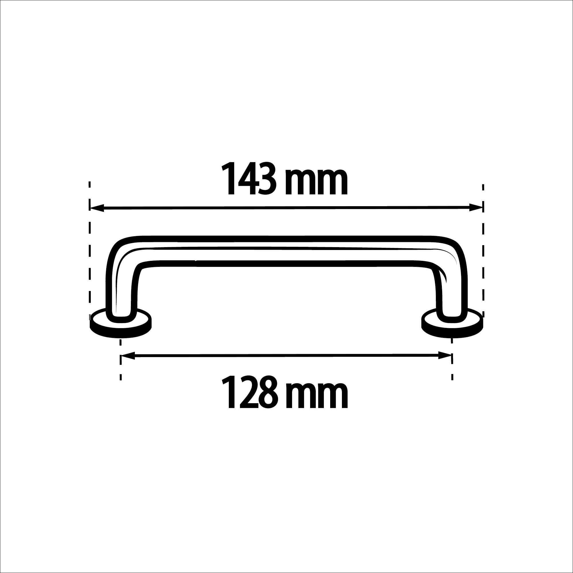 Lot de 2 poignées de meuble Sasha, zamak laiton brossé, entraxe 128 mm - 5