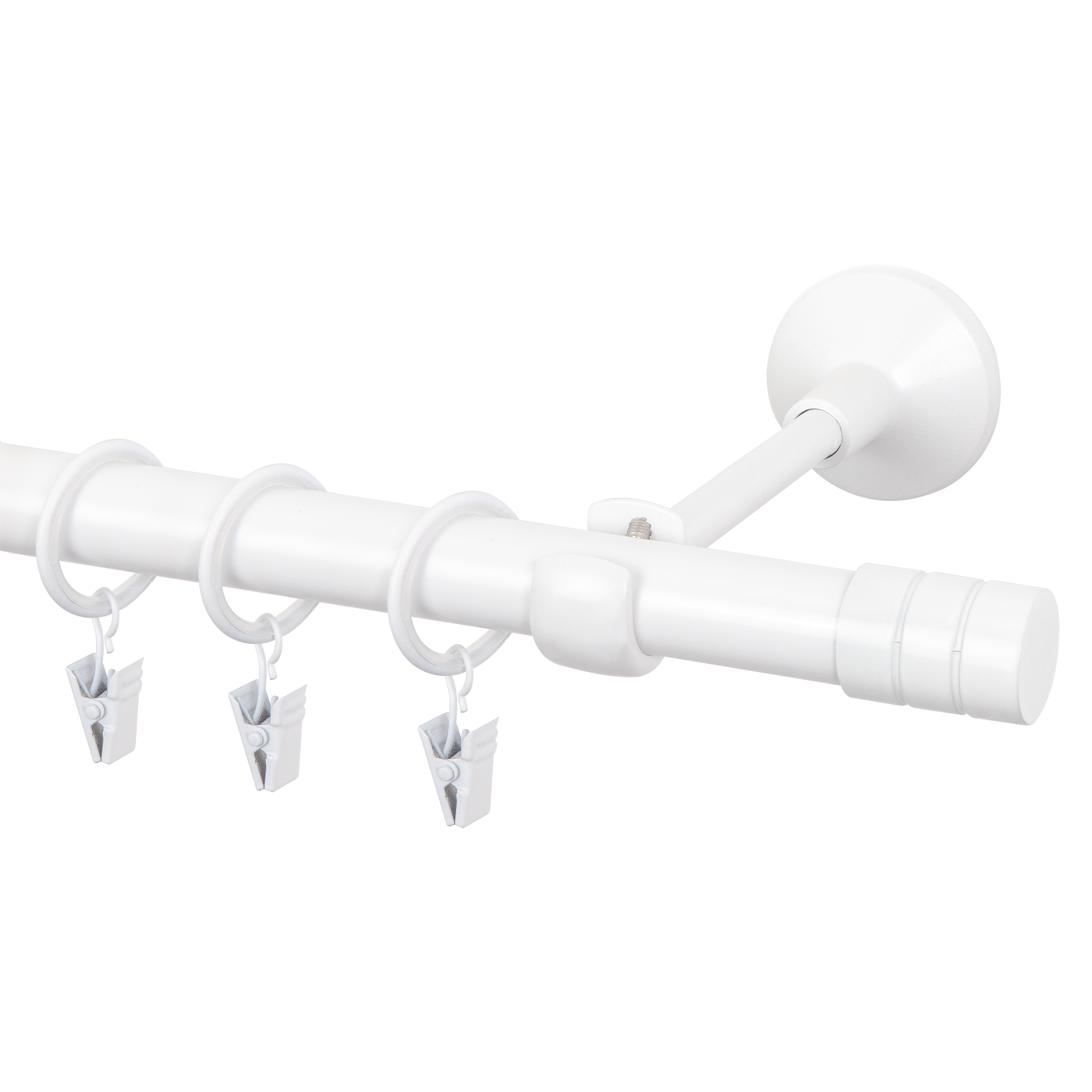 Karnisz Forio 300 cm pojedynczy biały mat 19 mm Inspire