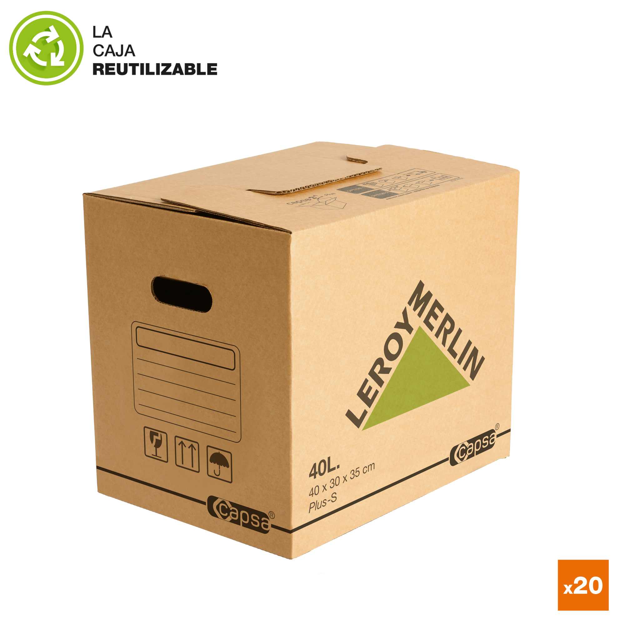 Pack de 20 cajas capsa plus 40 x 30 x 35 cm