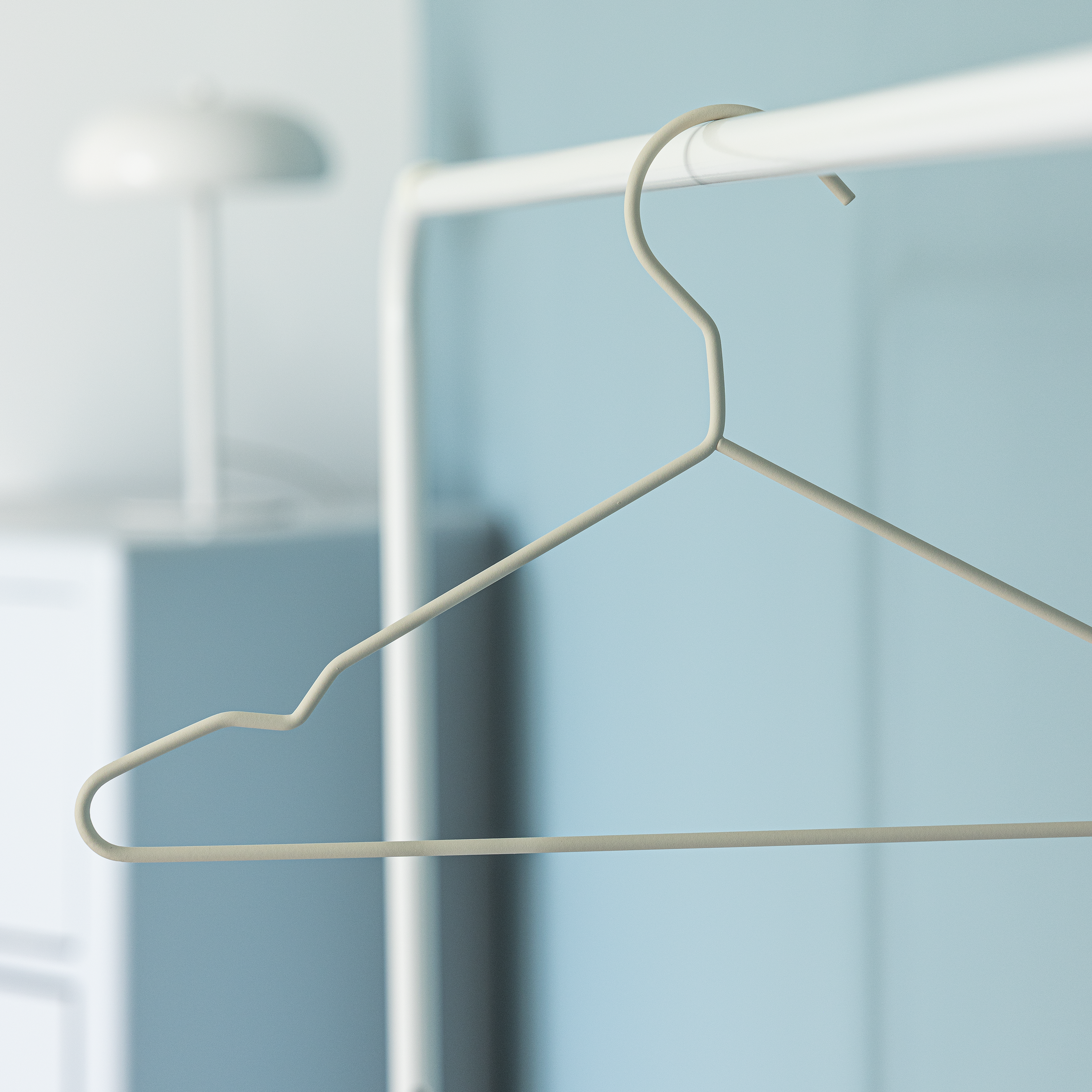 Lot de 6 cintres SPACEO acier blanc, H.18.5 x l.32.5 x Ep.0.37 cm - 4