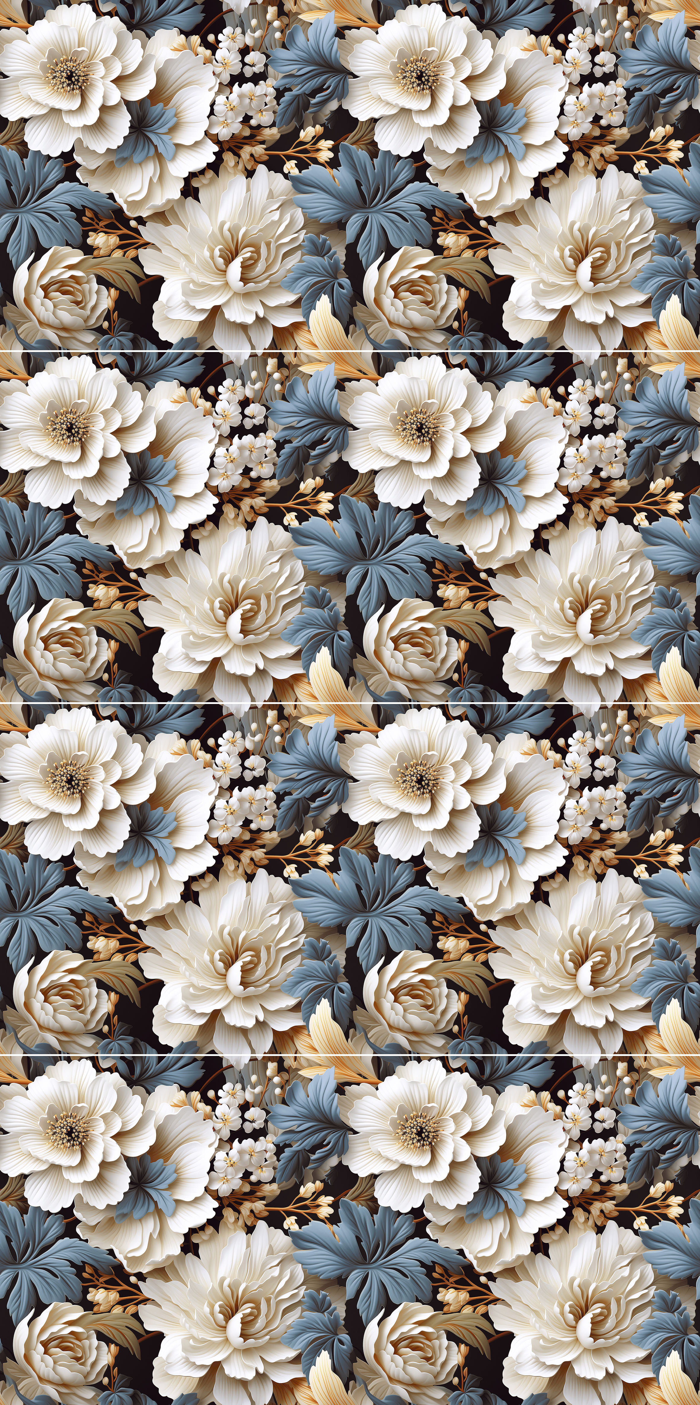 Dekor Flos Peonies Diamond Sparkle 60x120 - 3