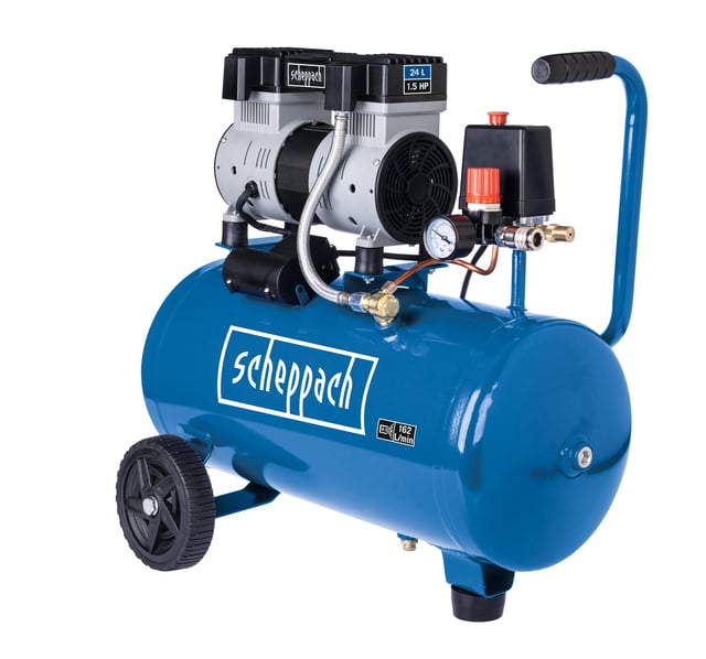 Compresseur d'atelier silencieux Scheppach 24L HC26SI