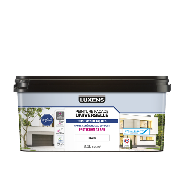 Peinture extérieure façade Universelle LUXENS blanc mat 2.5L
