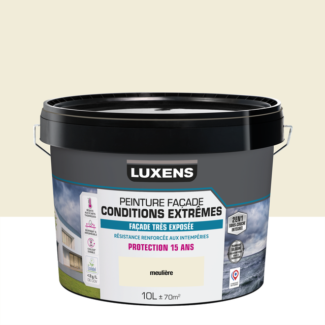 Peinture extérieure façade Conditions extrêmes LUXENS meulière mat 10L